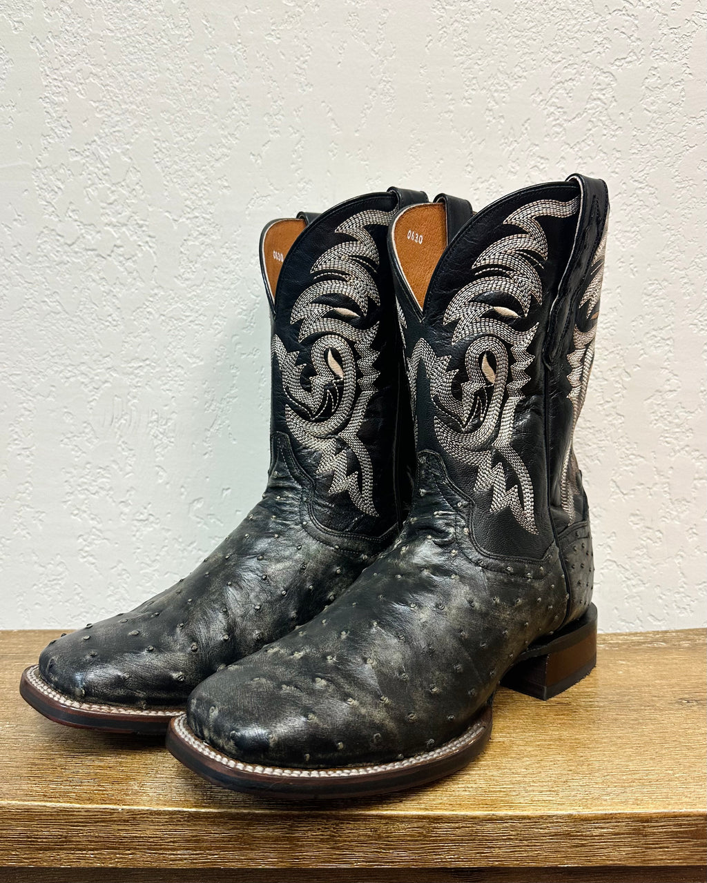 Dan Post Black Genuine Ostrich Boots