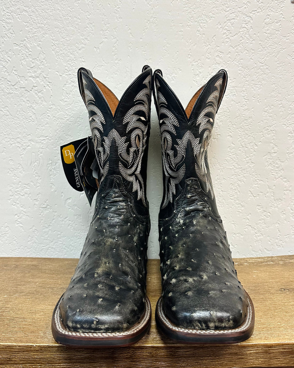 Dan Post Black Genuine Ostrich Boots