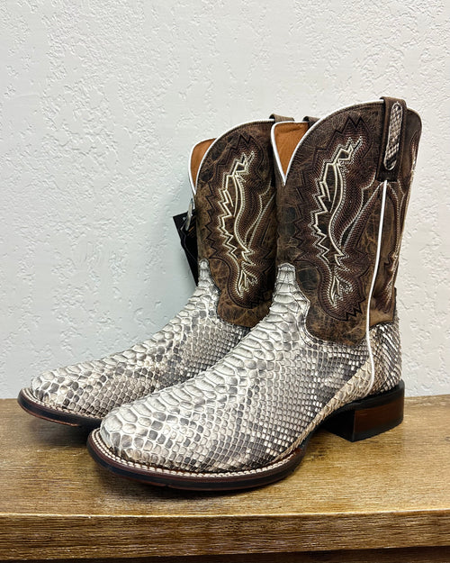 Dan Post White Genuine Python Boots
