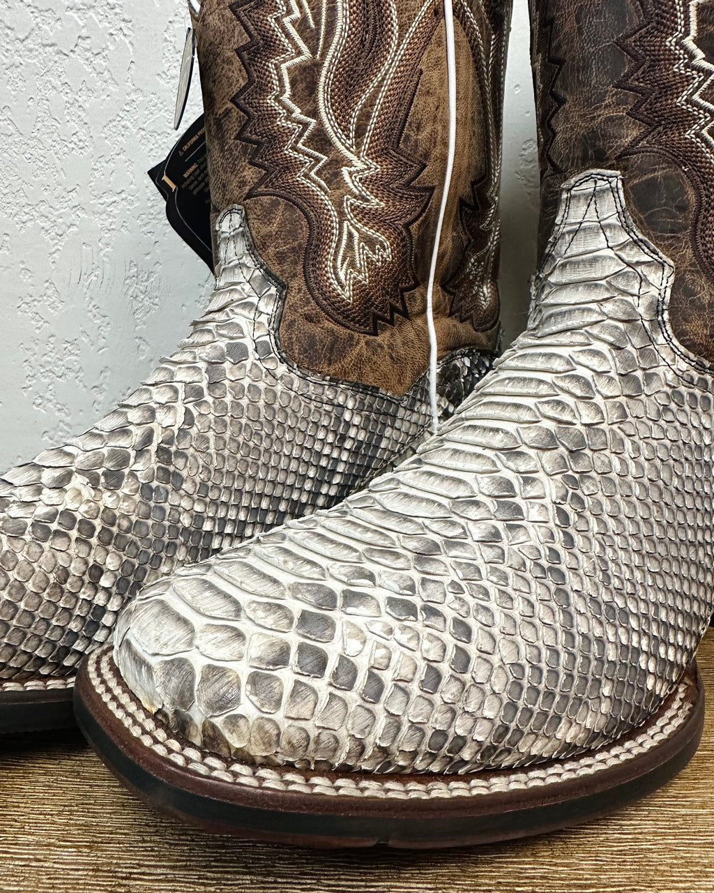 Dan Post White Genuine Python Boots