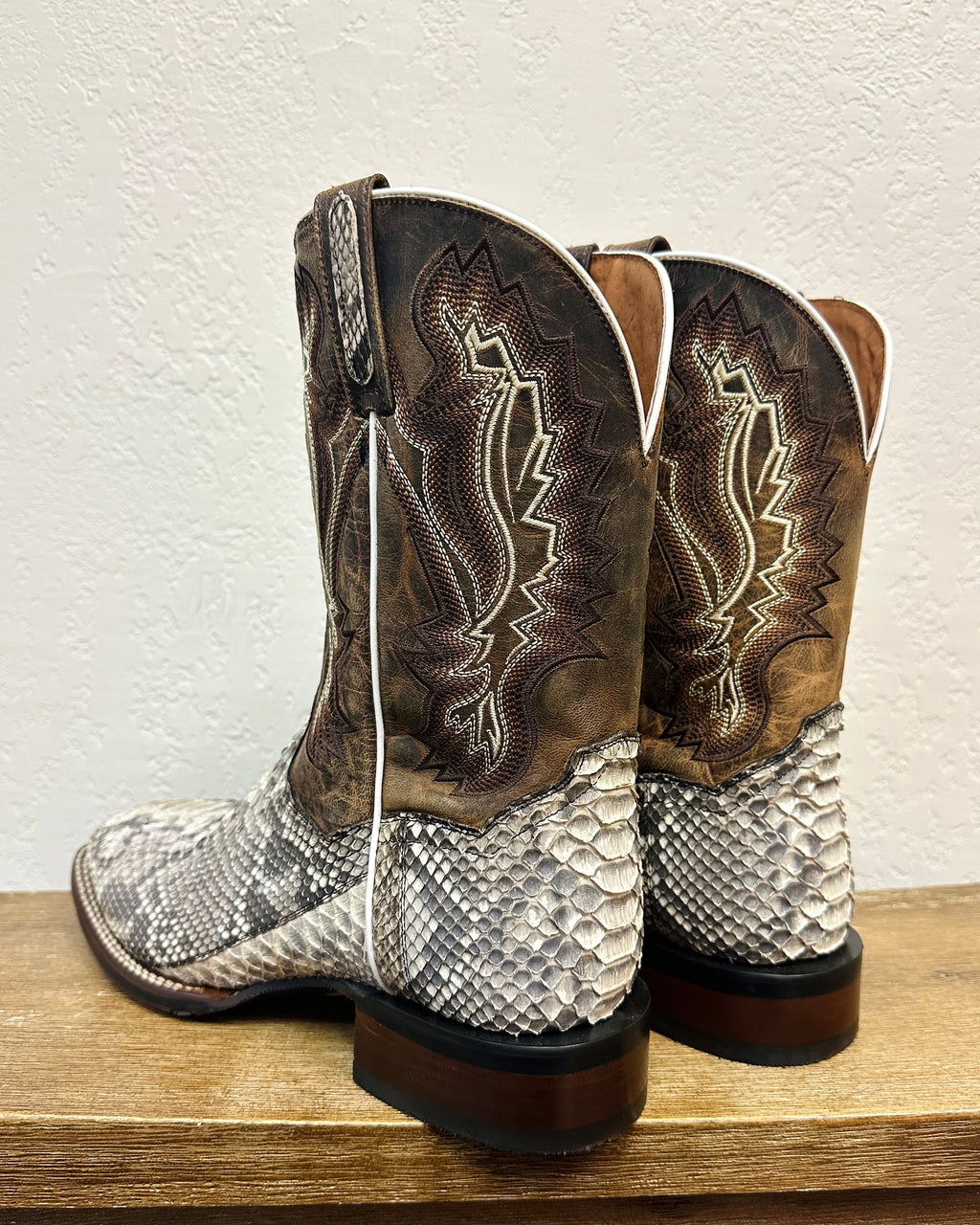 Dan Post White Genuine Python Boots