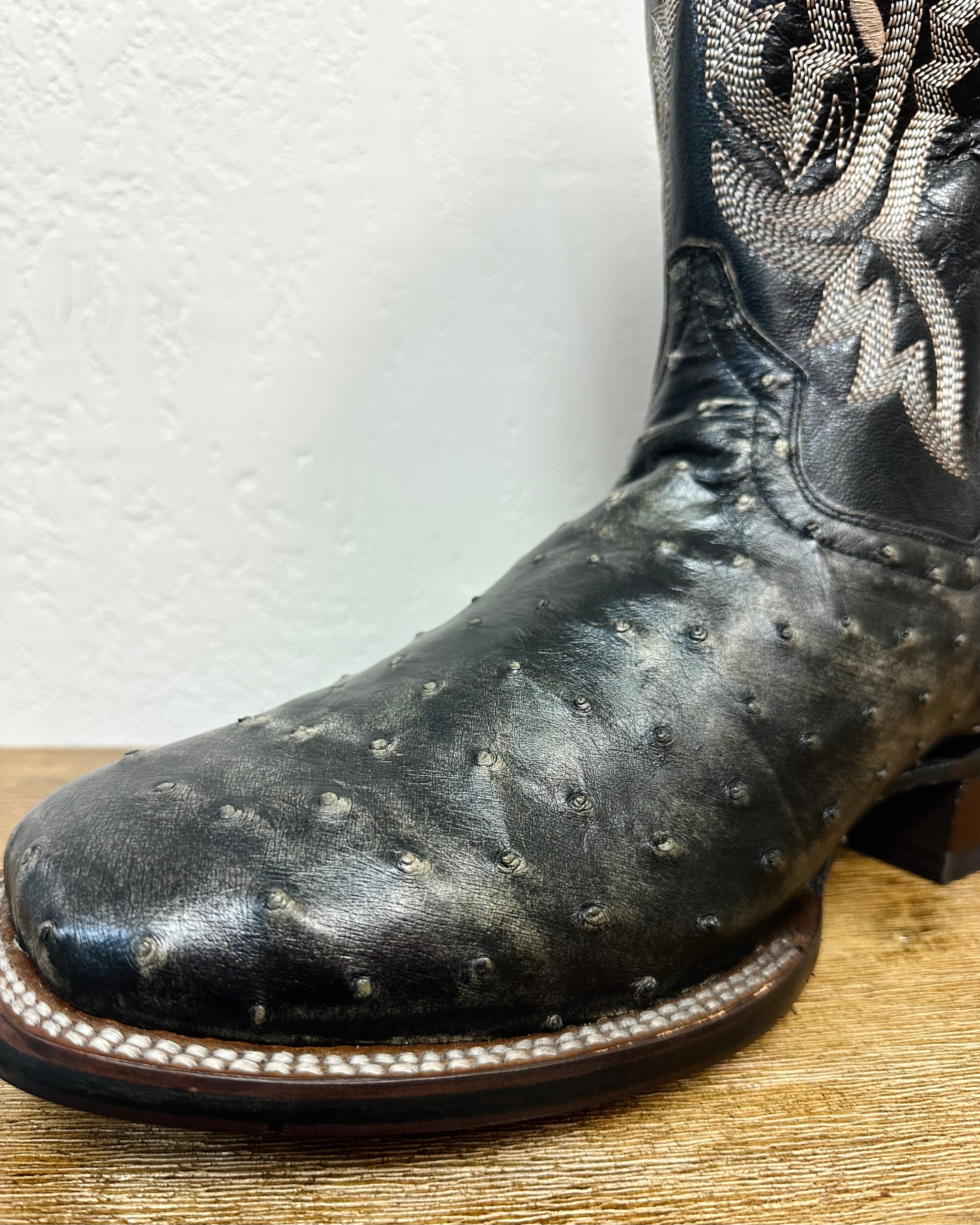 Dan Post Black Genuine Ostrich Boots
