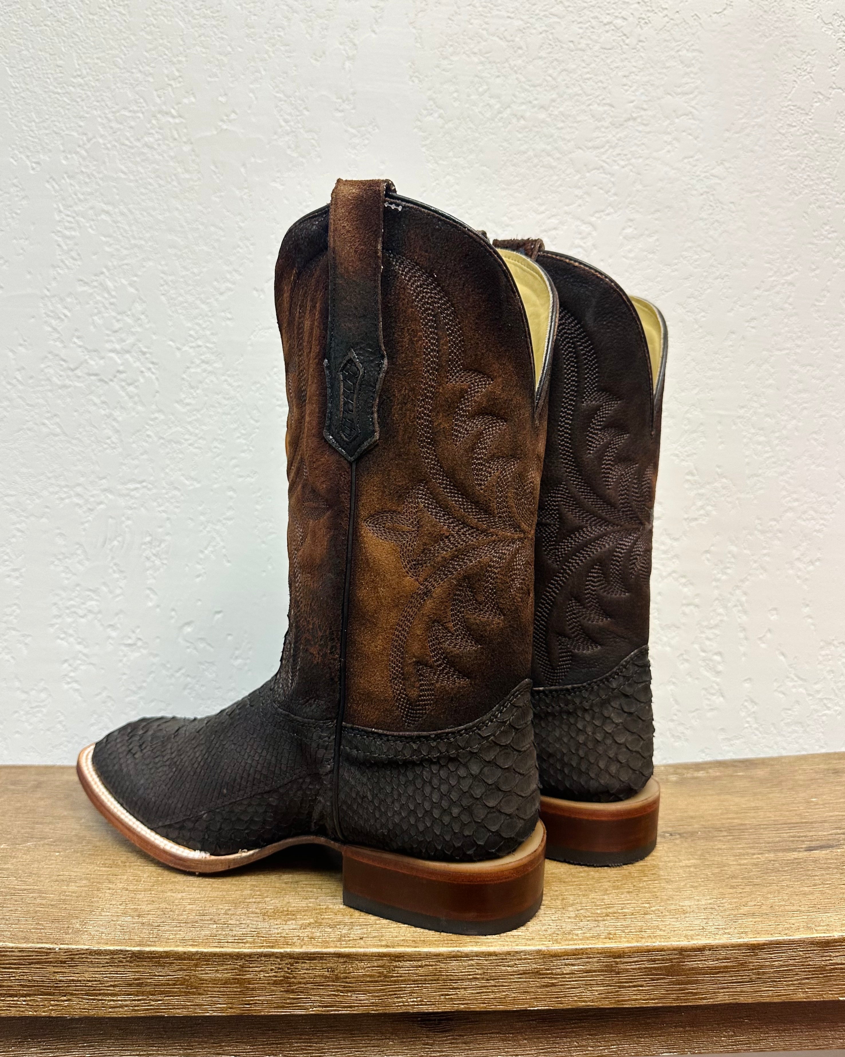 Corral Brown Genuine Python Boots