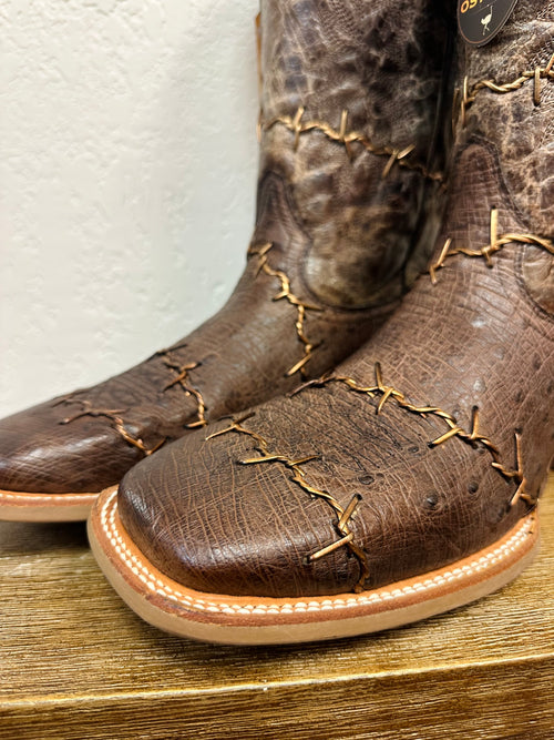 Corral Mocha Genuine Ostrich Boots