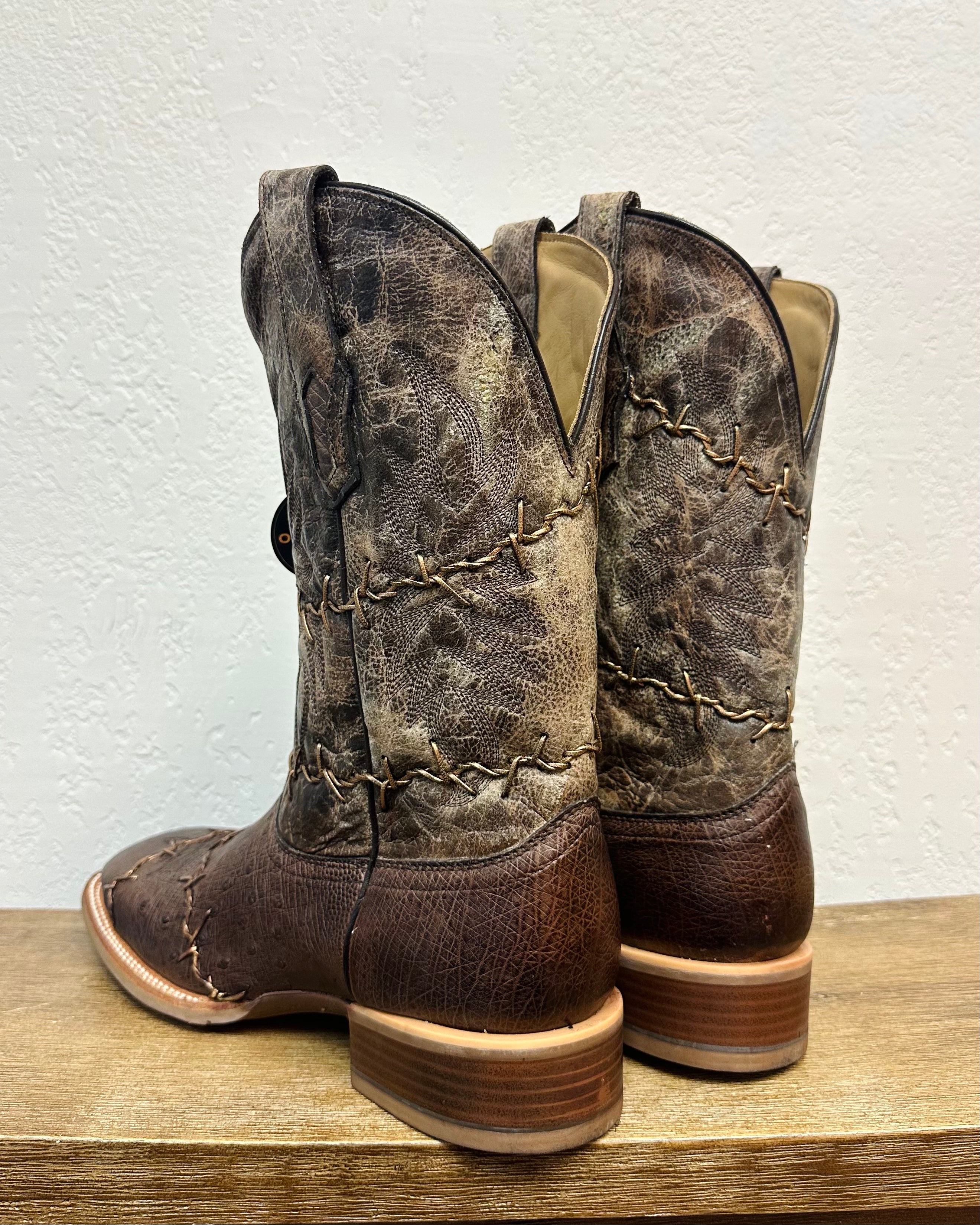 Corral Mocha Genuine Ostrich Boots