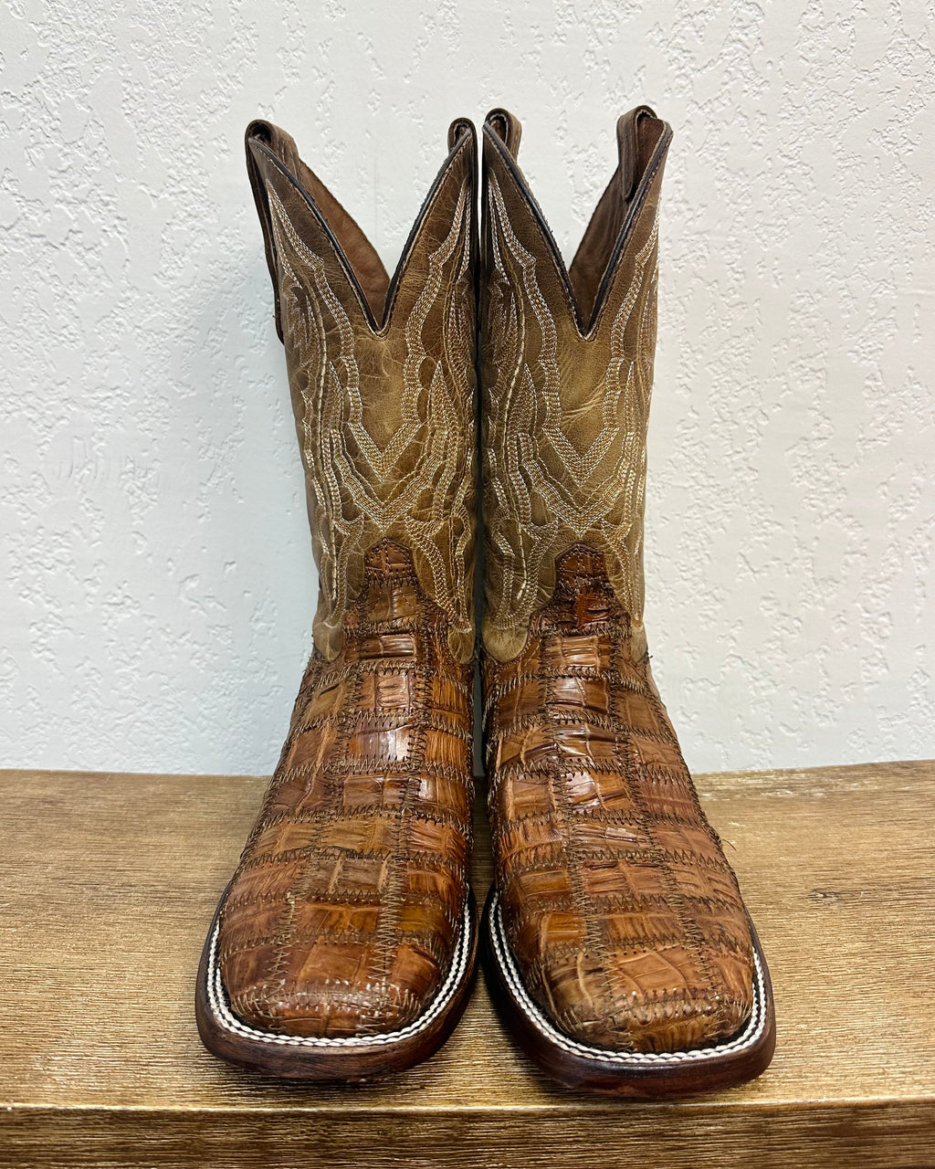 Circle G Genuine Caiman Patchwork Boots