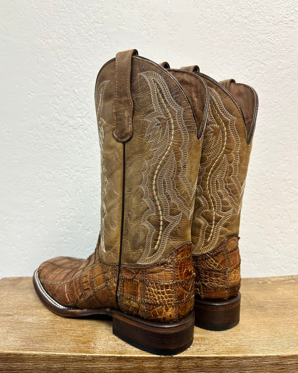 Circle G Genuine Caiman Patchwork Boots
