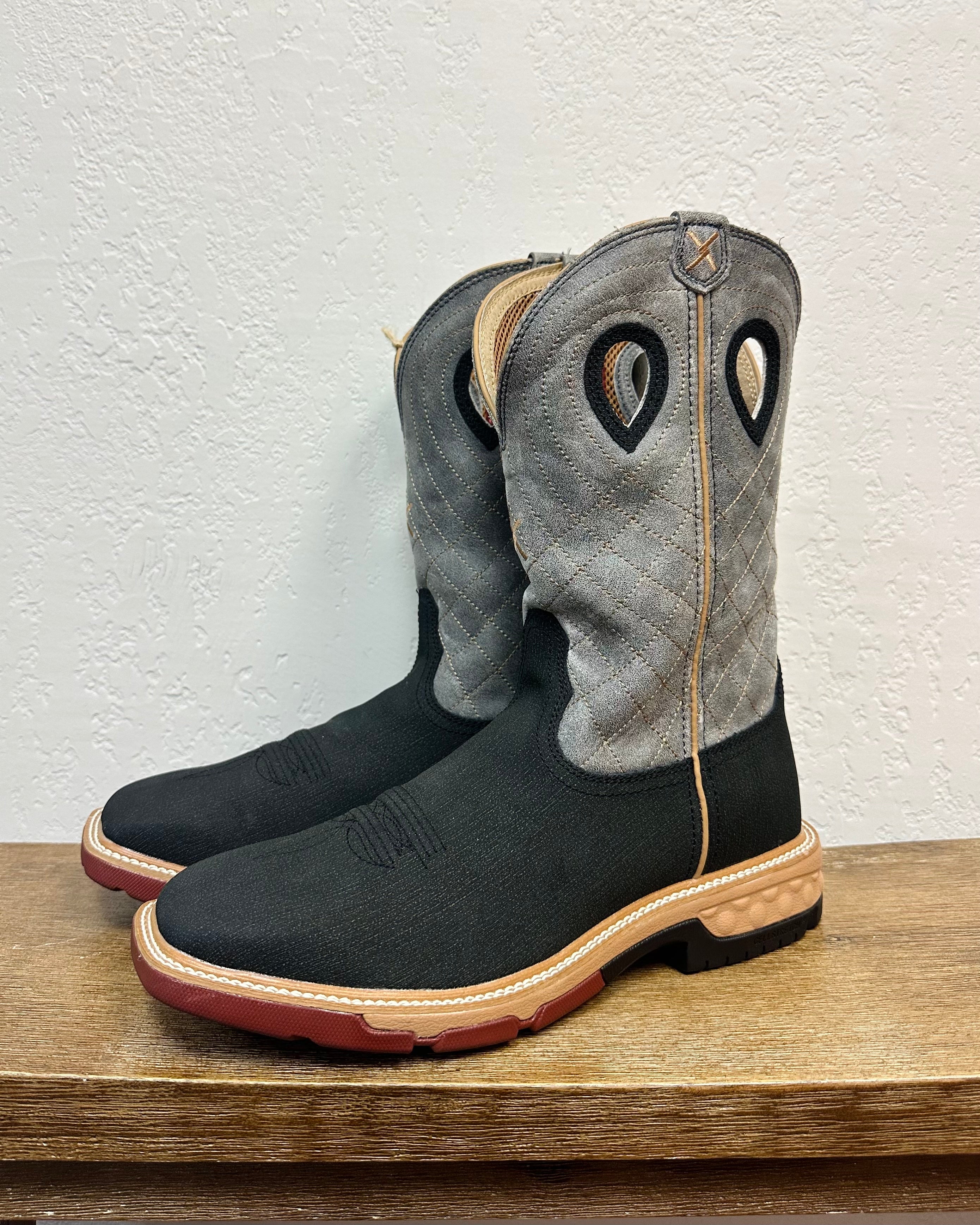 Twisted X Charcoal Western Work Boots