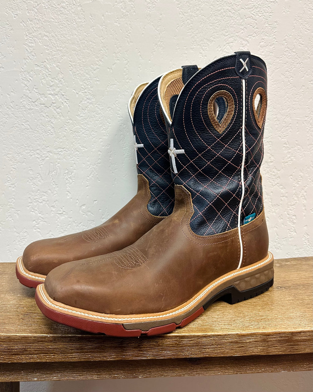 Twisted X Cross Embroidered Work Boots