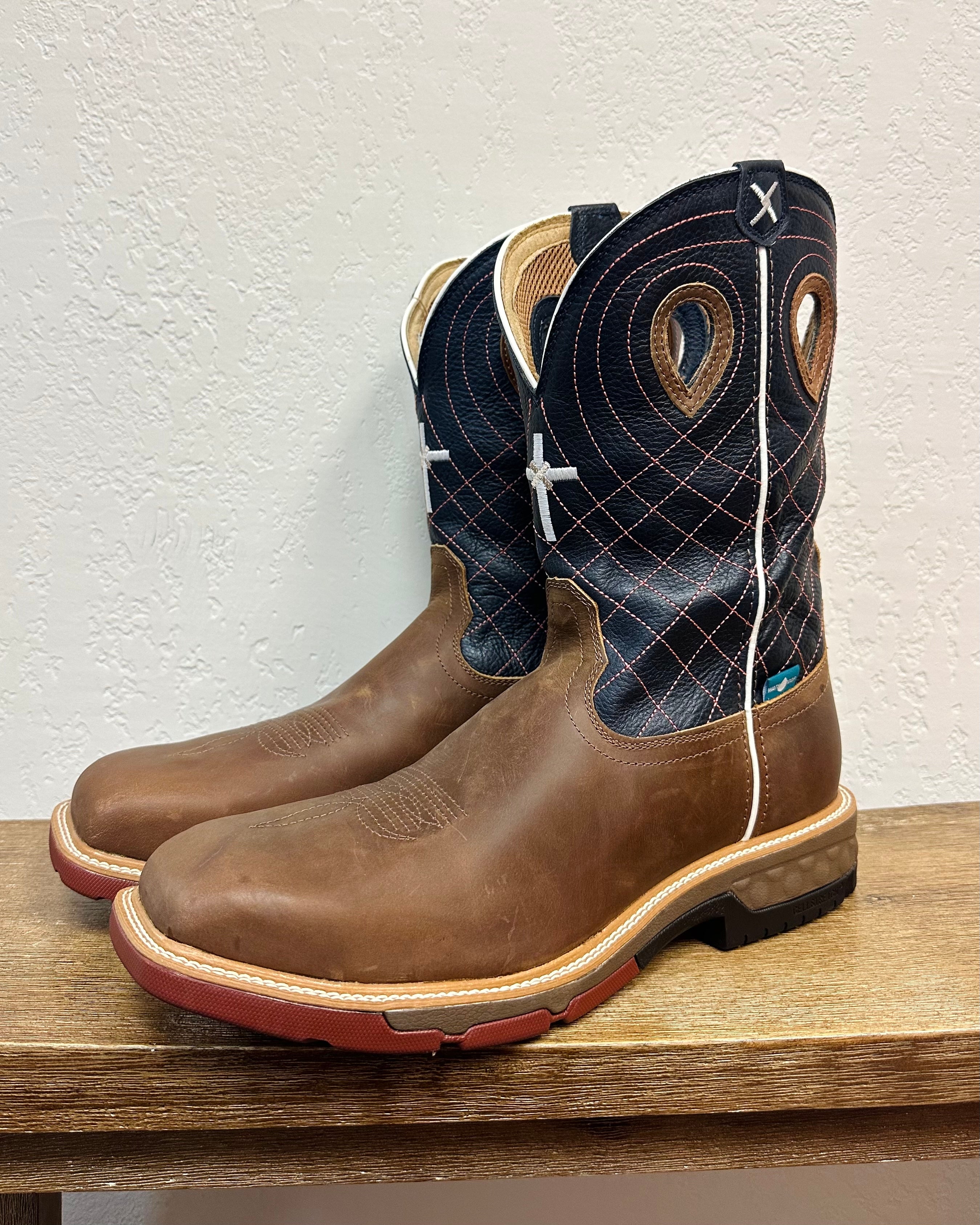 Twisted X Cross Embroidered Work Boots