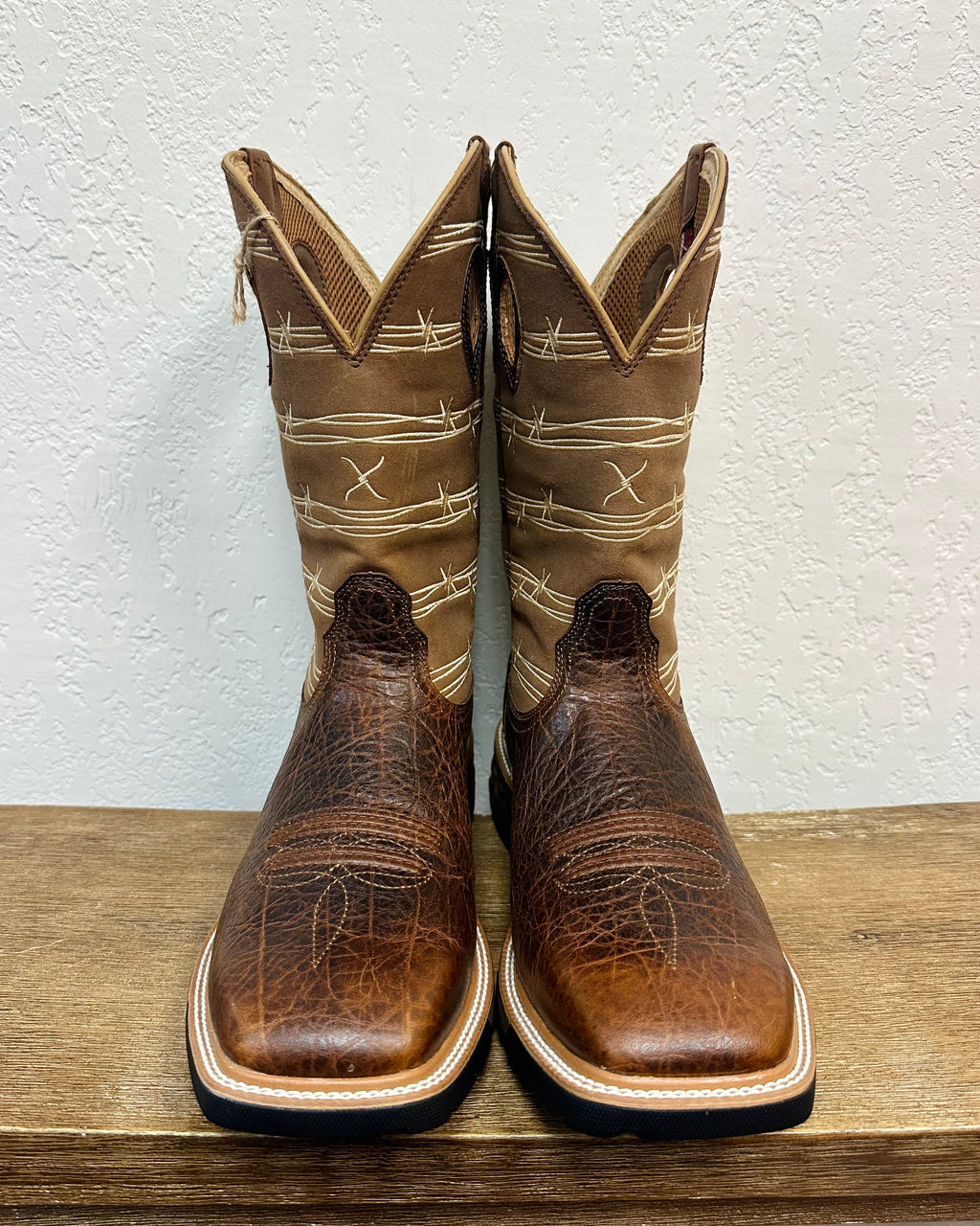 Twisted X Barbed Wire Embroidered Work Boots
