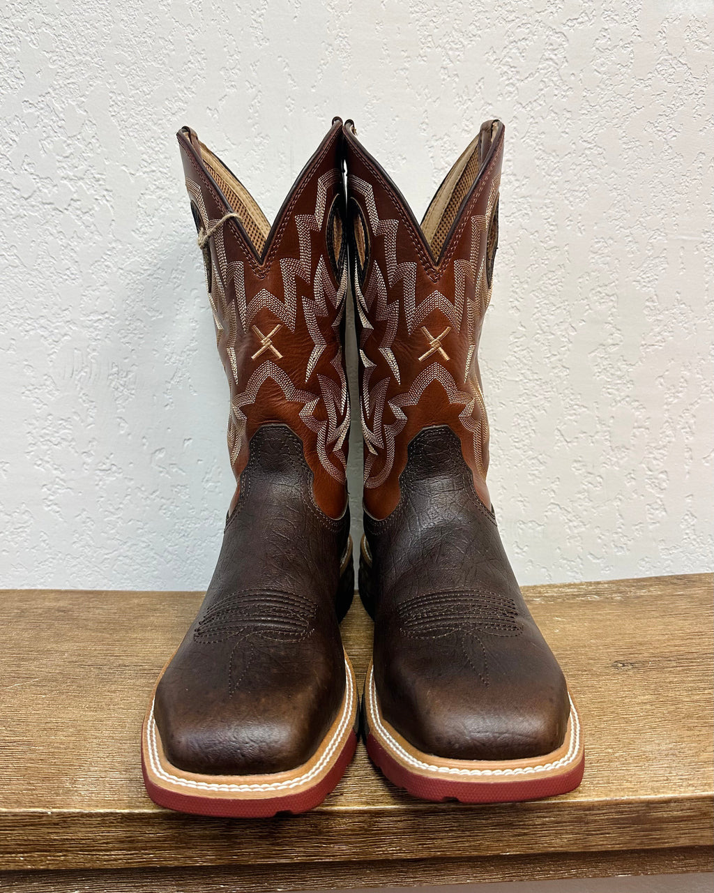 Twisted X Smoky Chocolate Embroidered Work Boots