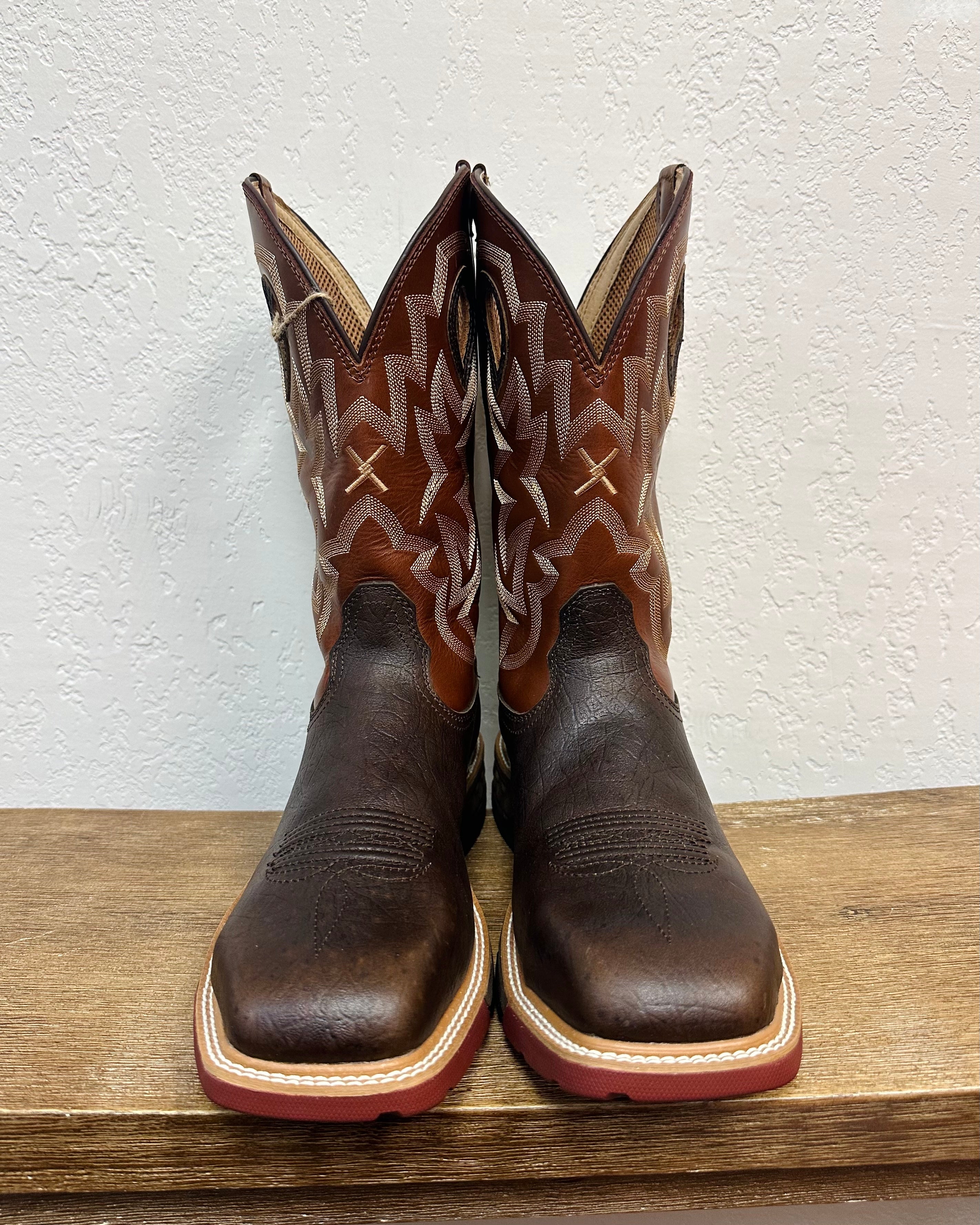 Twisted X Smoky Chocolate Embroidered Work Boots
