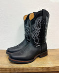 El Malcreado Black Embroidered Boots