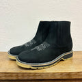 El Malcreado Black Embroidered Chelsea Boots