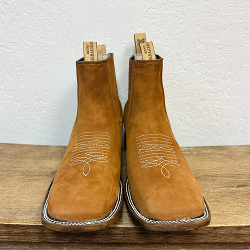 El Malcreado Brown Embroidered Chelsea Boots