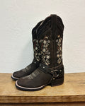 El Malcreado Cocoa Embroidered Harness Boots