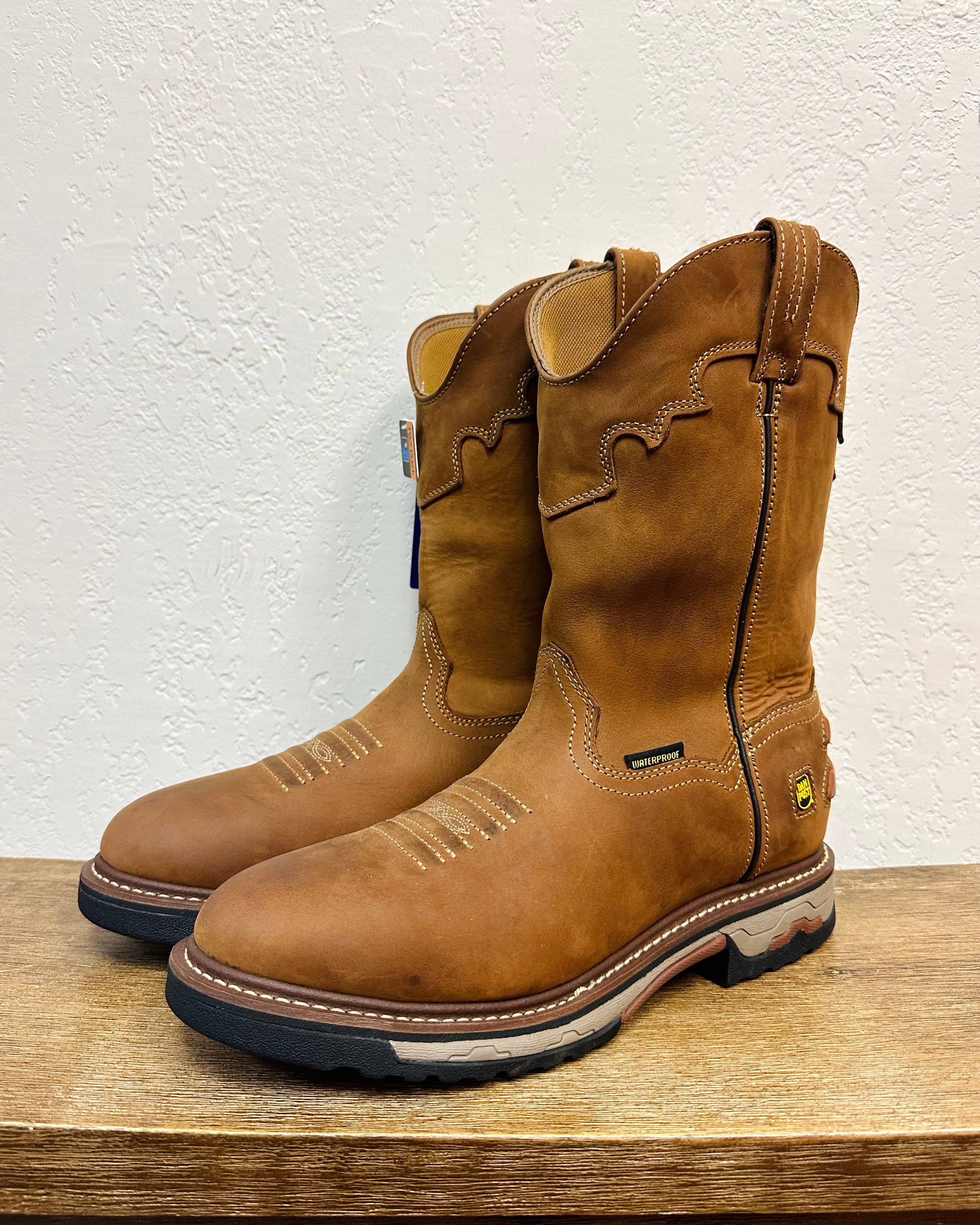Dan Post Saddle Tan Blayde R-Toe Work Boots
