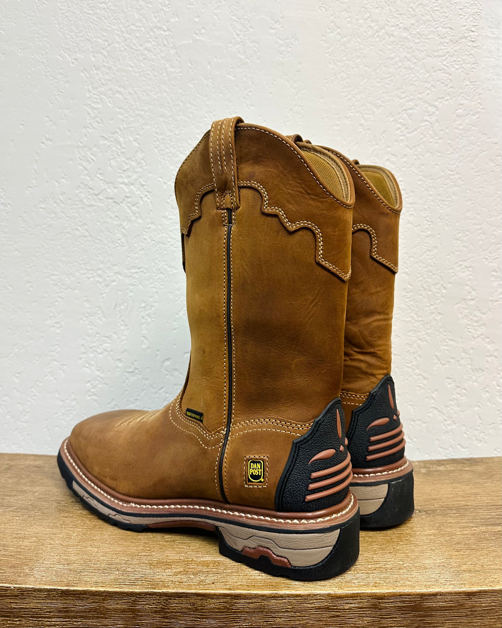 Dan Post Saddle Tan Blayde Square Toe Work Boots