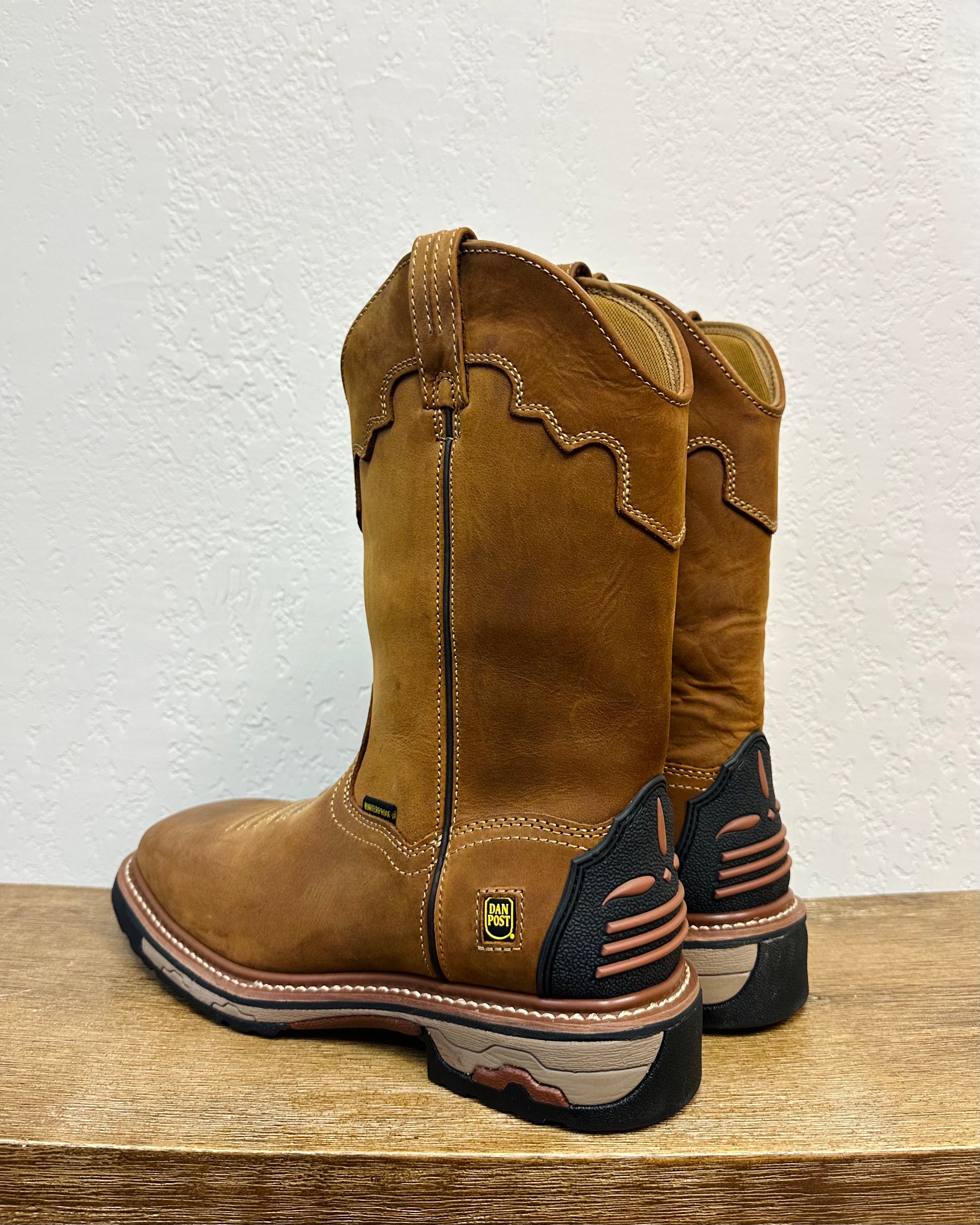 Dan Post Saddle Tan Blayde Square Toe Work Boots