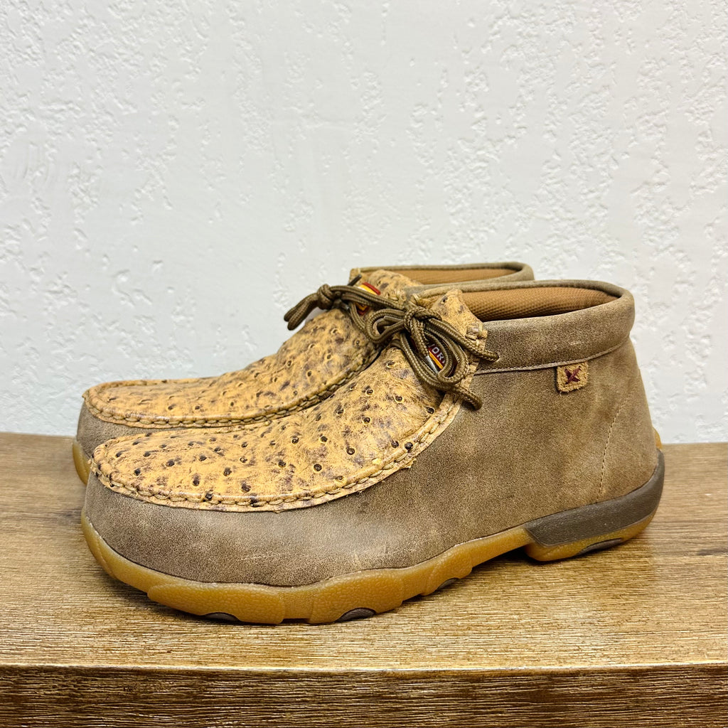 Twisted X Nano Toe Ostrich Chukka Driving Moccasin