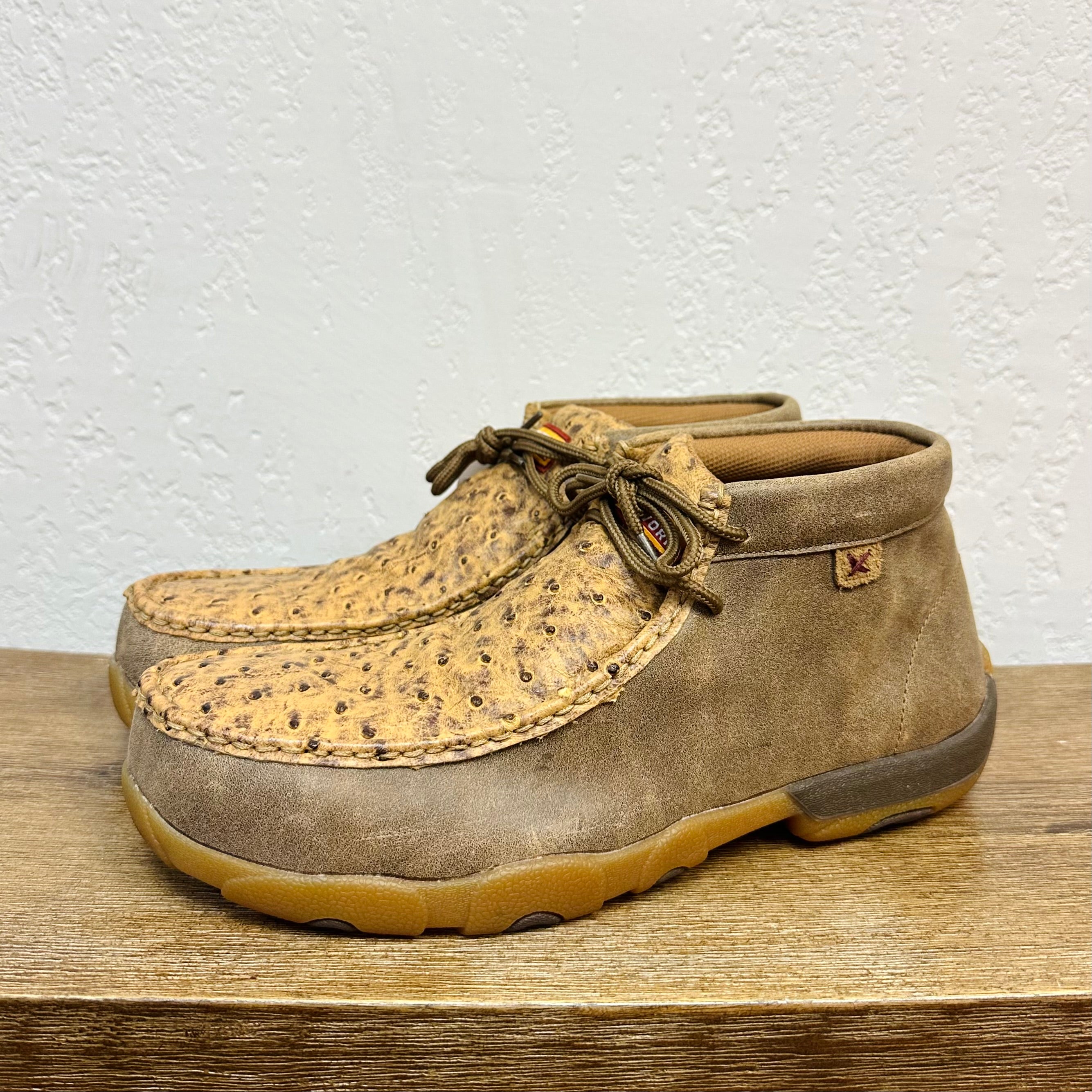 Twisted X Nano Toe Ostrich Chukka Driving Moccasin
