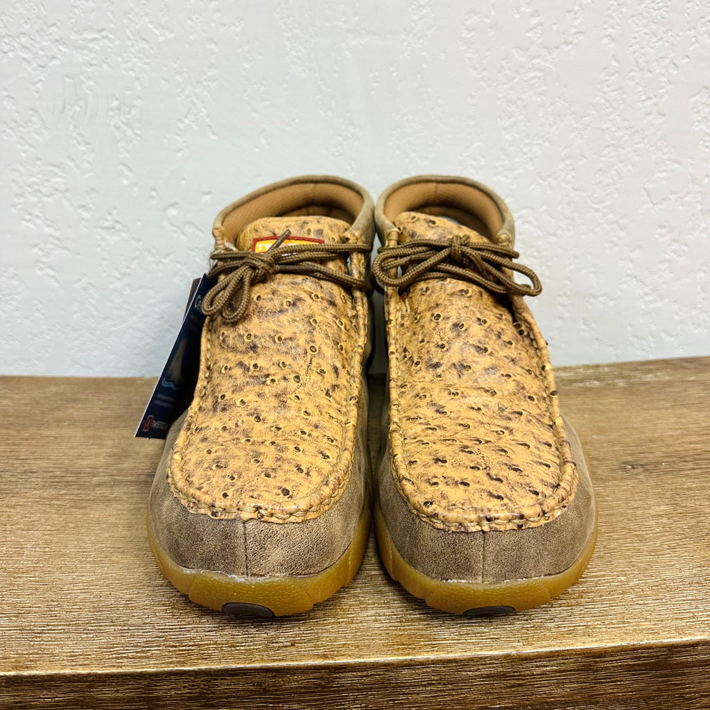Twisted X Nano Toe Ostrich Chukka Driving Moccasin