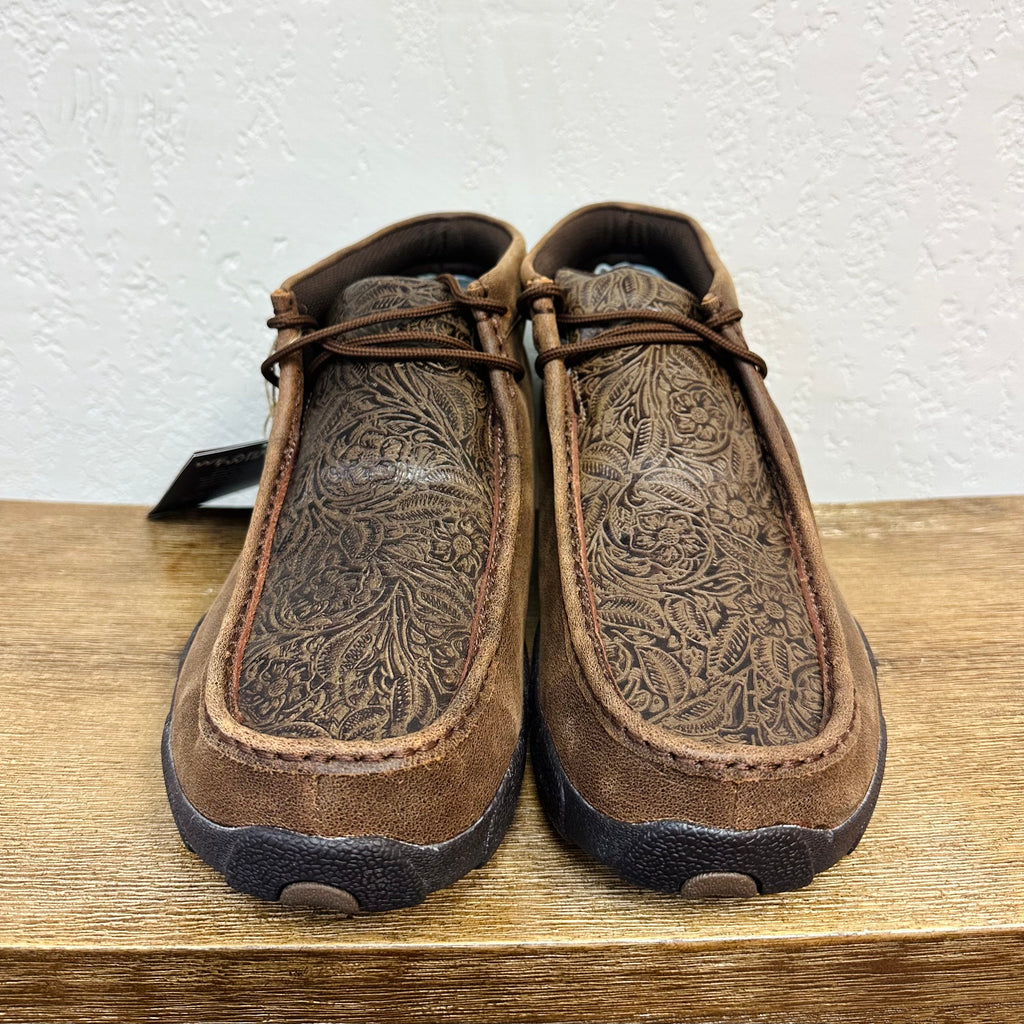 Twisted X Tooled Leather Chukka Driving Moccasin