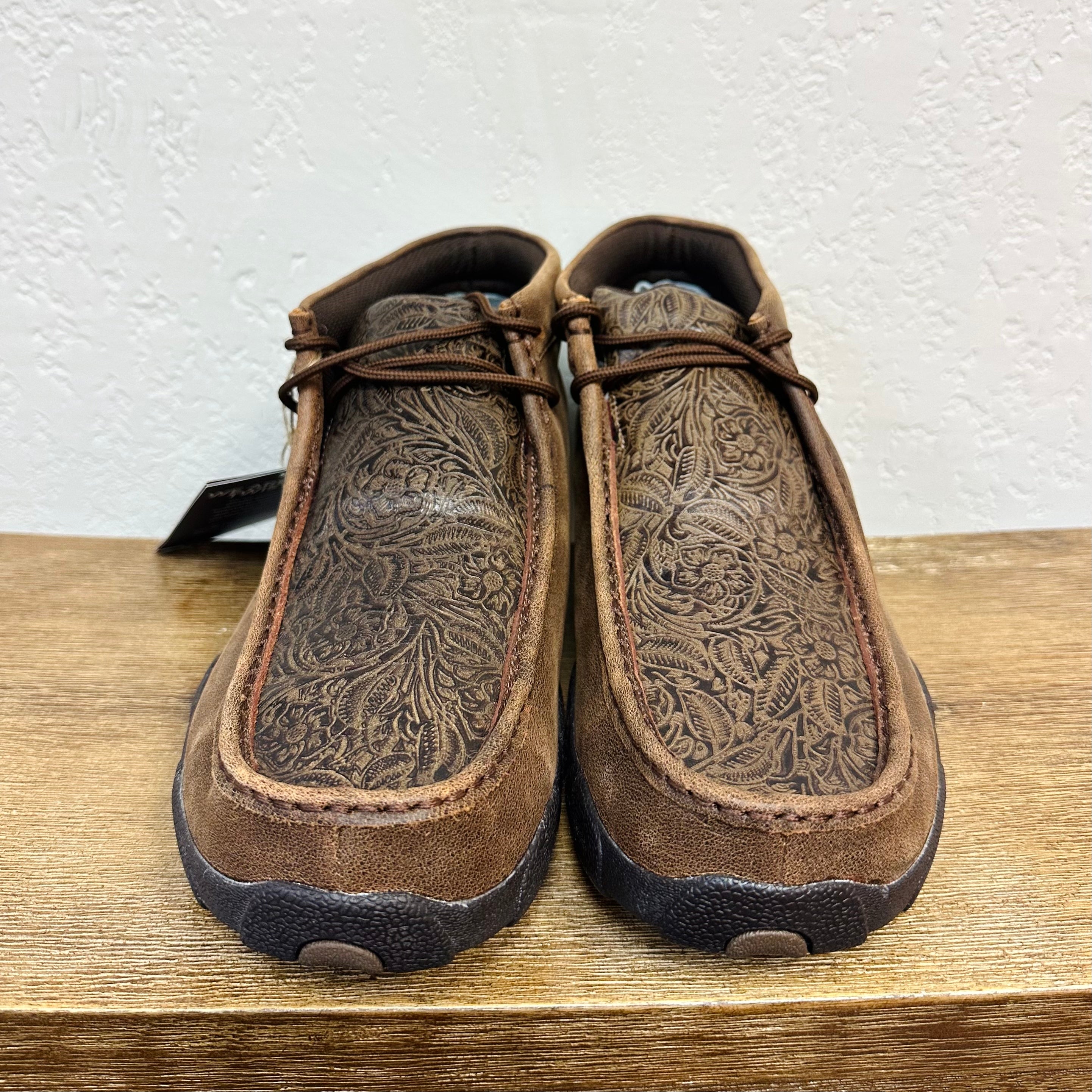 Twisted X Tooled Leather Chukka Driving Moccasin