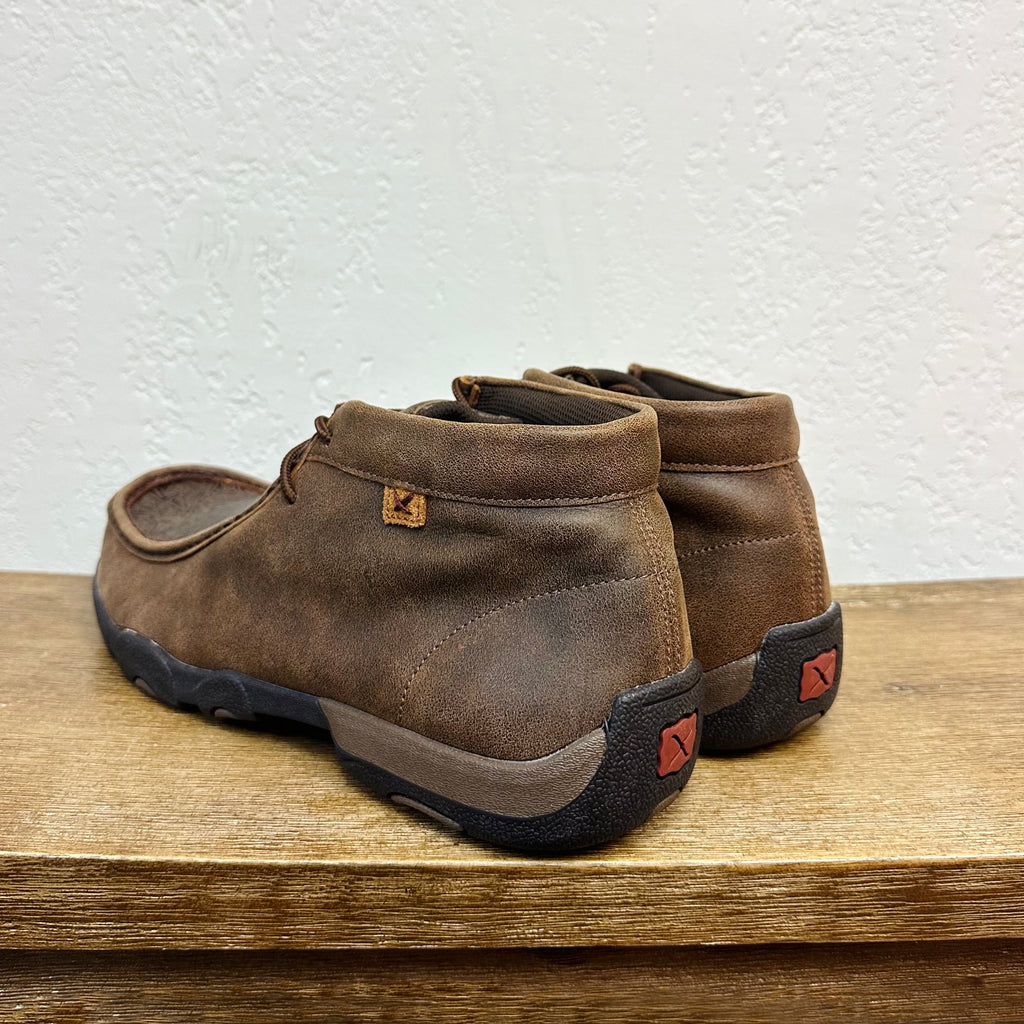 Twisted X Tooled Leather Chukka Driving Moccasin