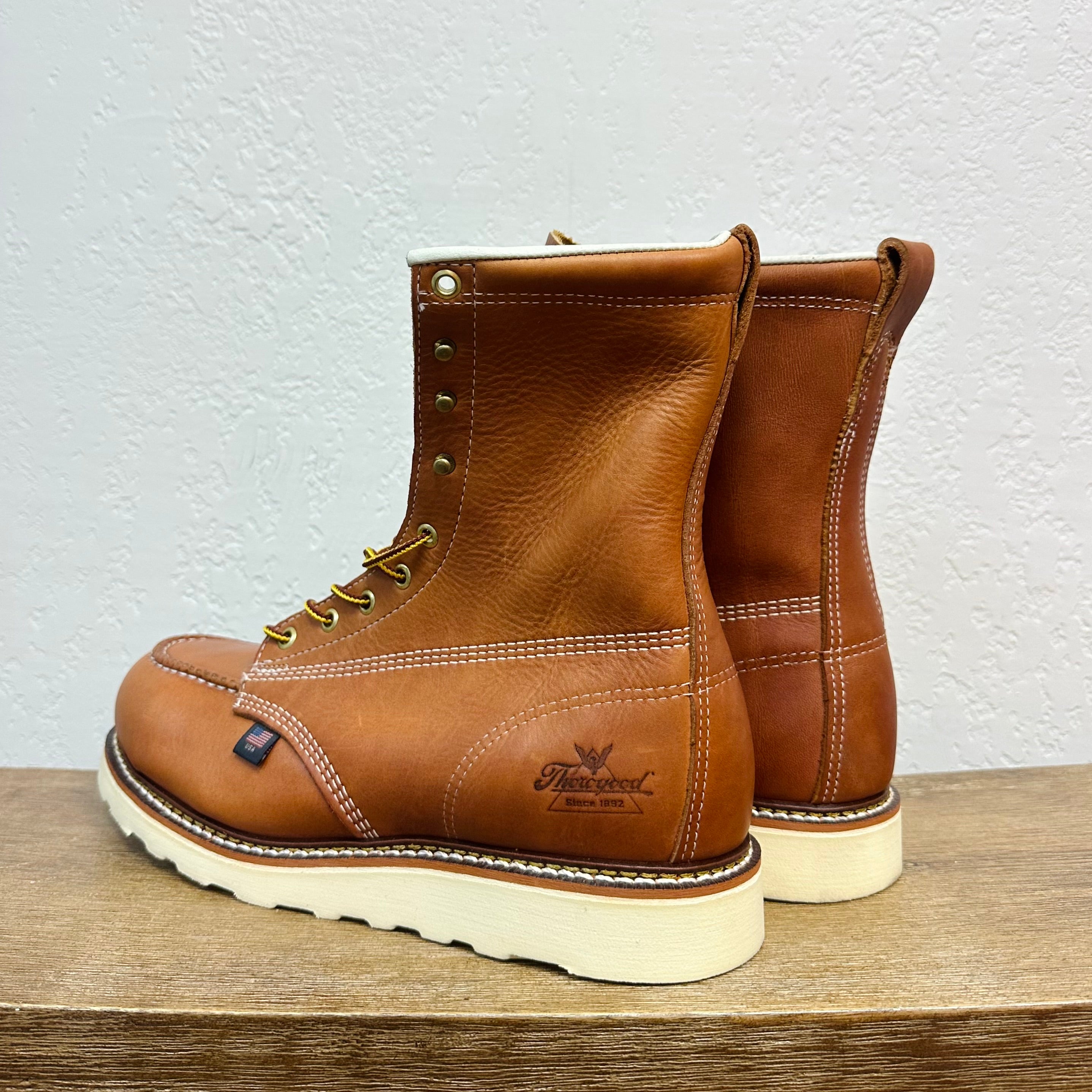Thorogood 8" Tobacco American Heritage Steel Toe Work Boot