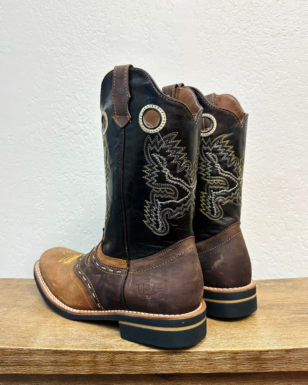 TJayz Bull Cutout Embroidered Boots