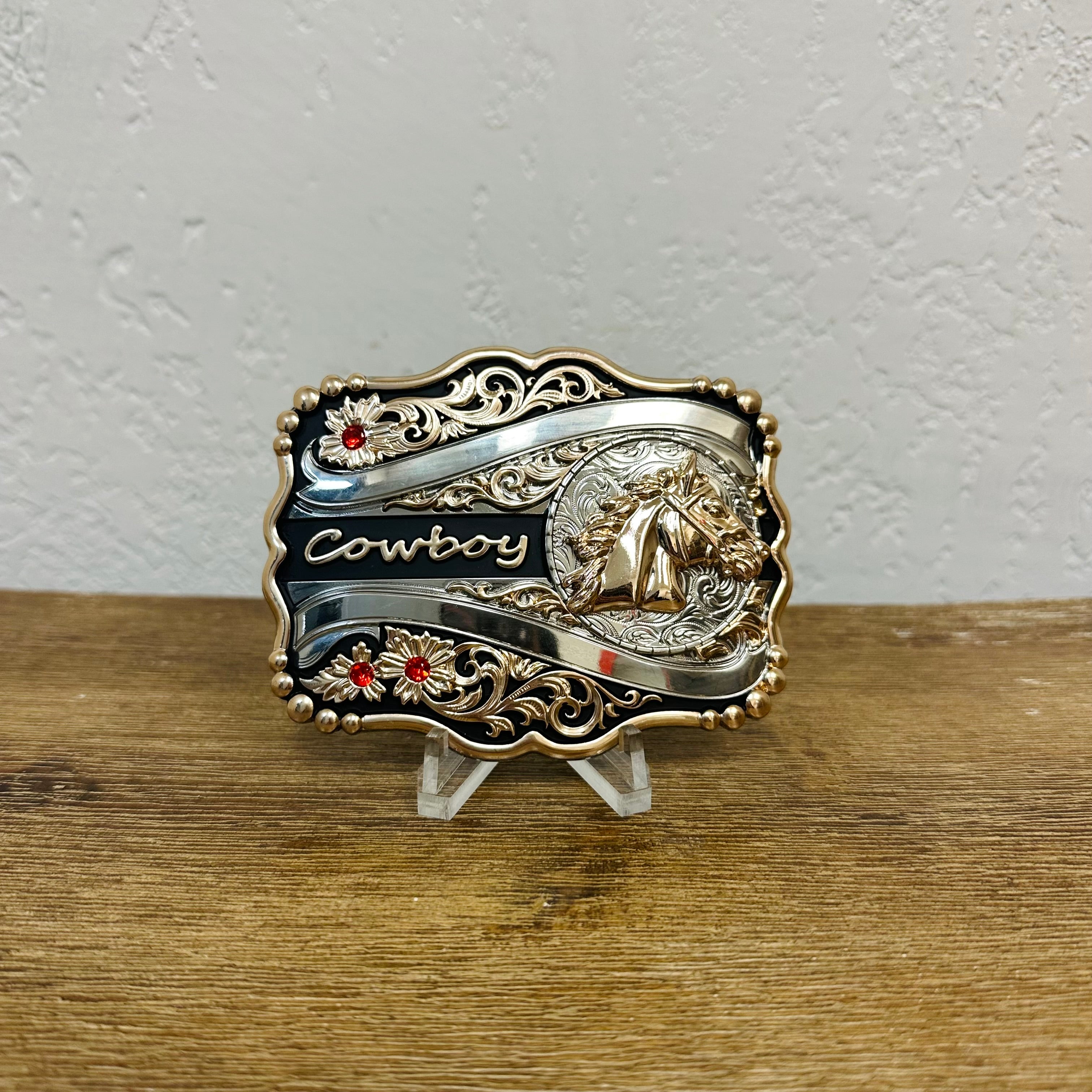 Embellished Cowboy Mexican Belt Buckle