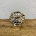 Filigree Embellished Wild Horse Mexican Belt Buckle
