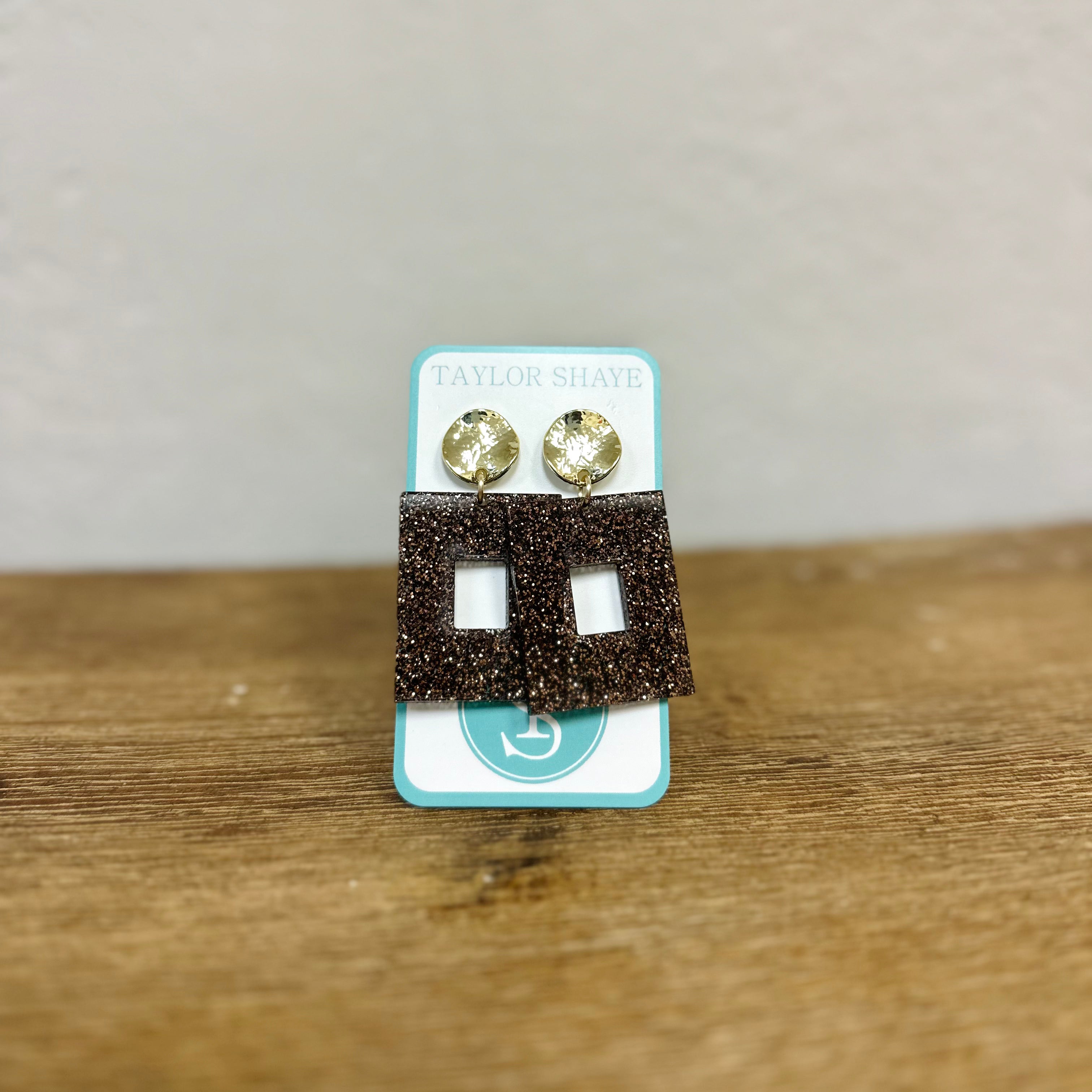 Taylor Shaye Glitter Drop Earrings