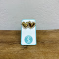Taylor Shaye Gold Beaded Heart Earrings