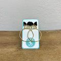 Taylor Shaye Black Bow Hoop Earrings