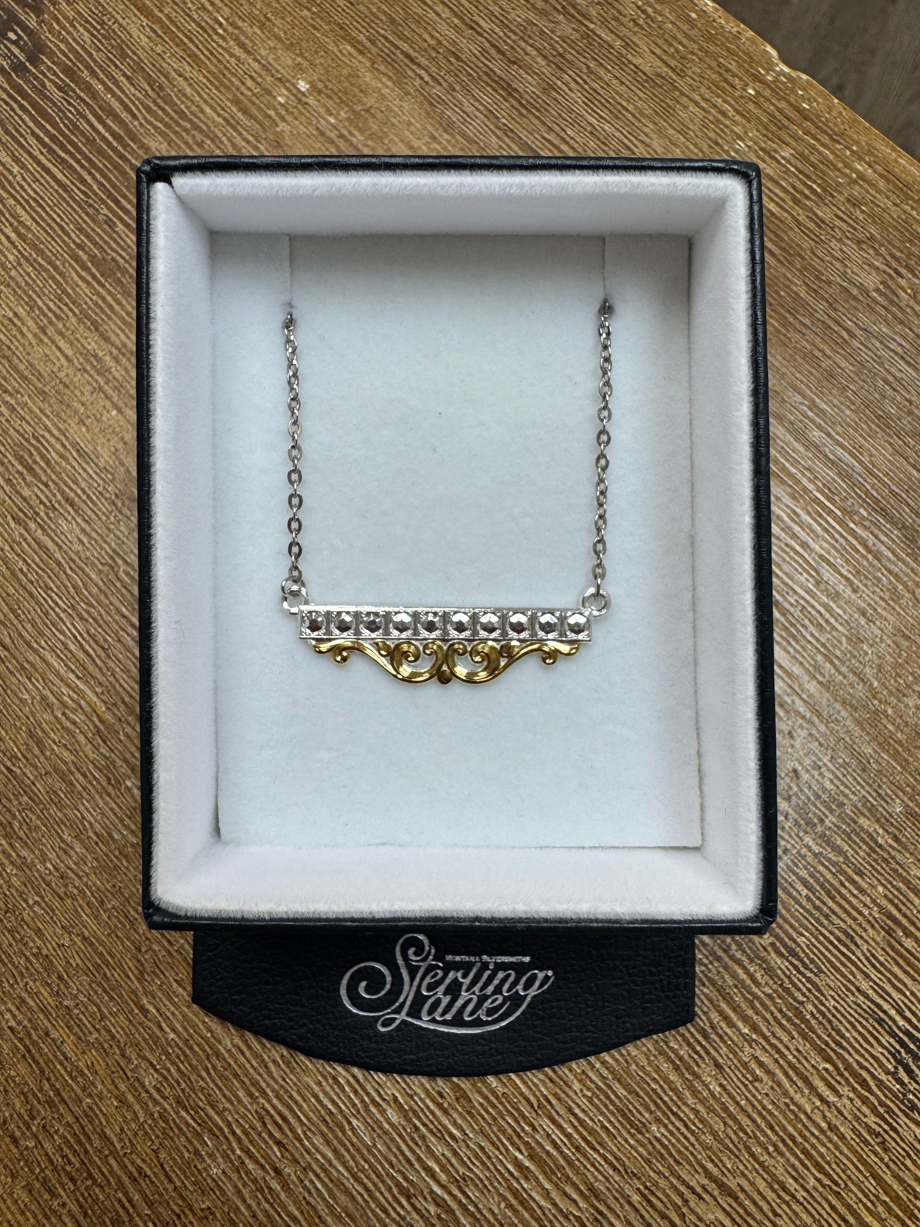 Montana Silversmith Two Tone Bar Necklace