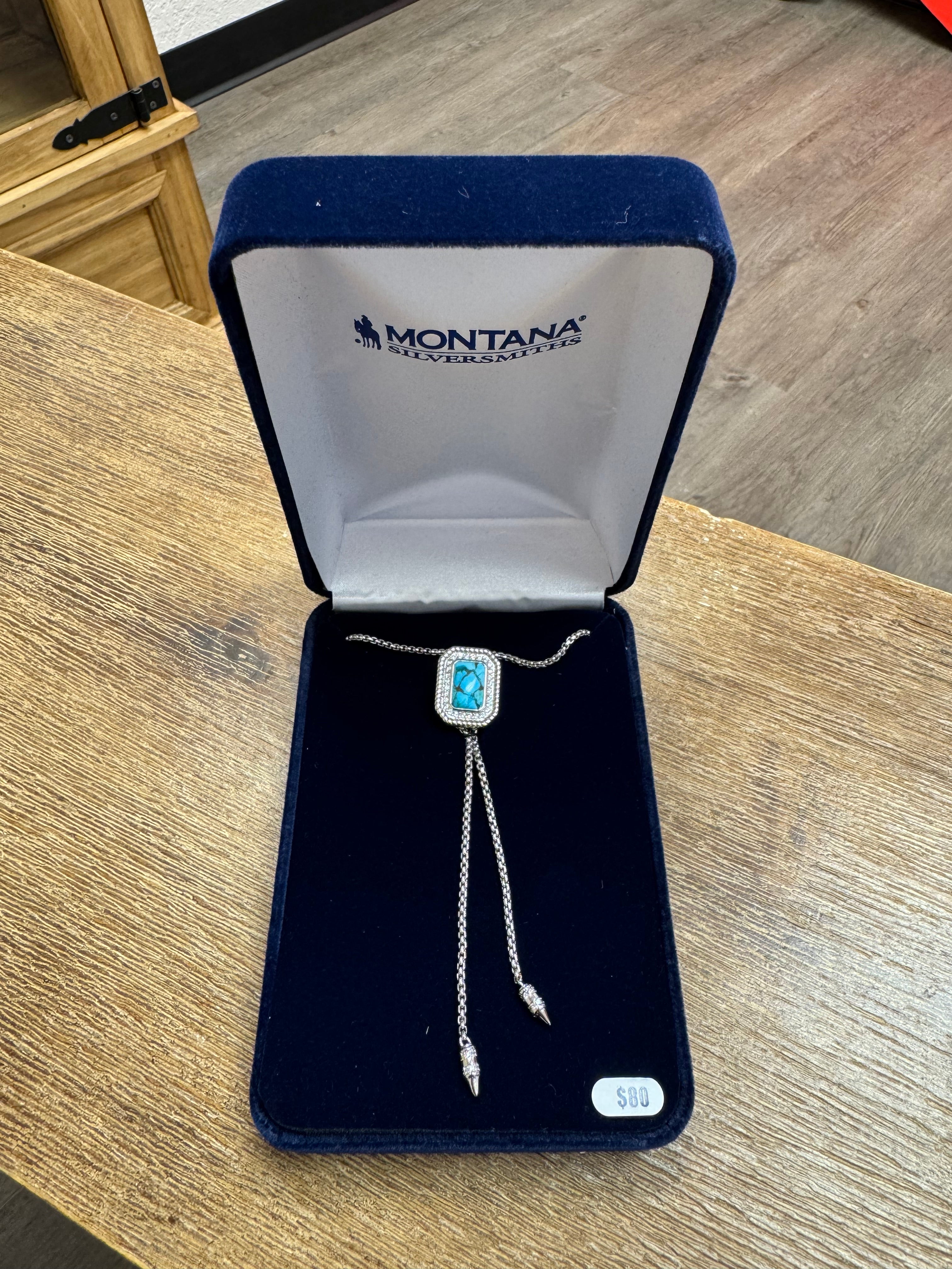 Montana Silversmith Turquoise Glam Bolo Necklace