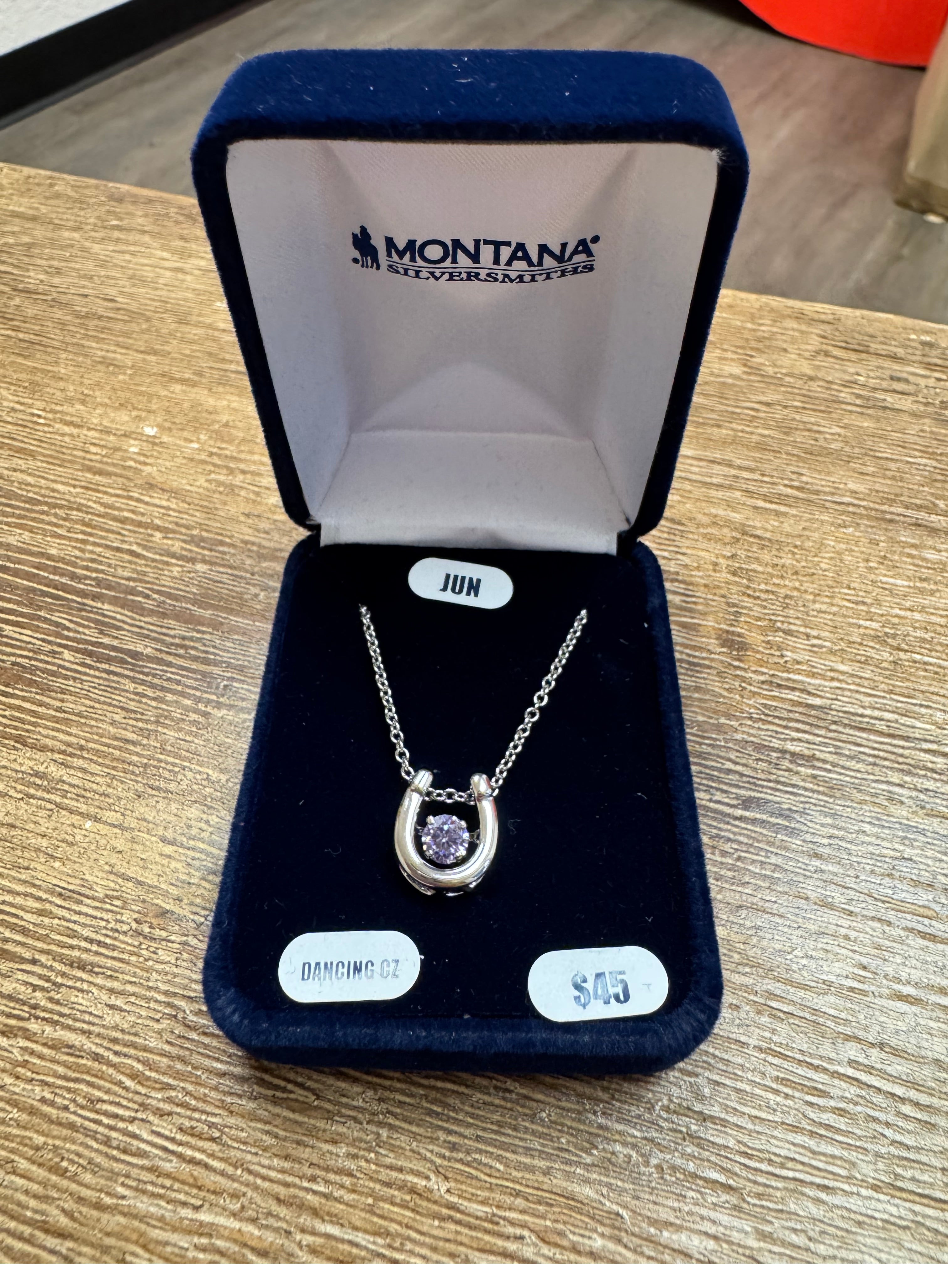 Montana Silversmith Dancing Birthstone Horseshoe Necklace
