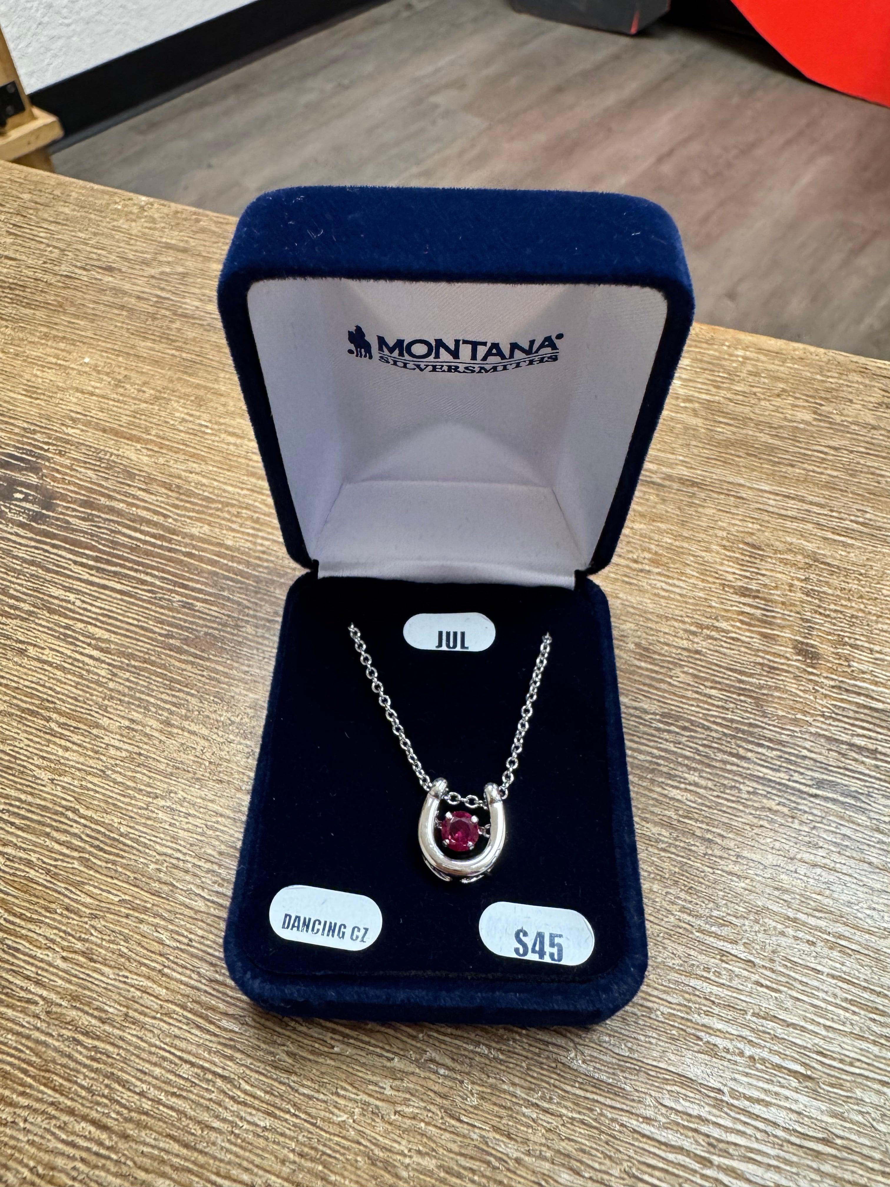 Montana Silversmith Dancing Birthstone Horseshoe Necklace