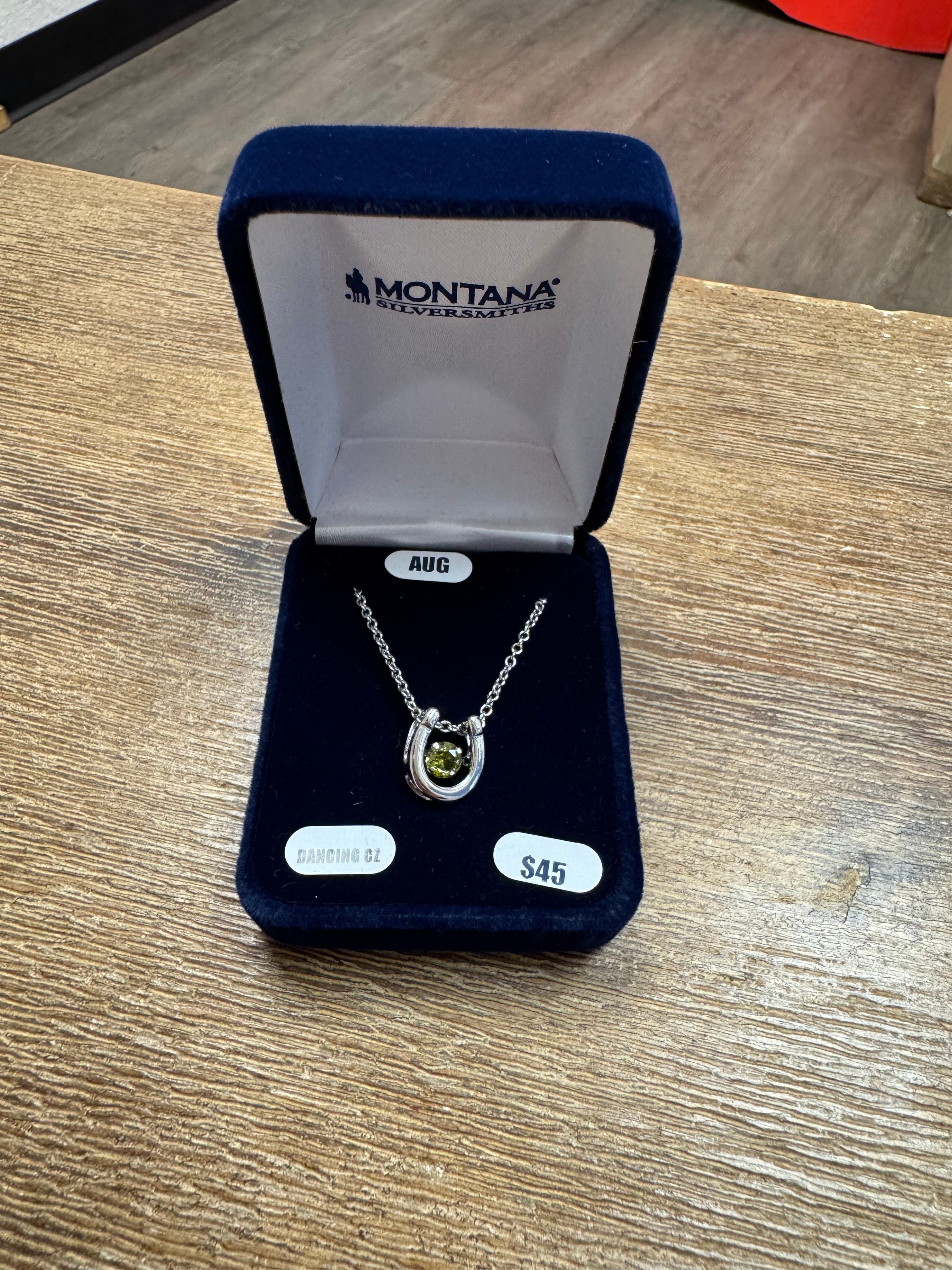 Montana Silversmith Dancing Birthstone Horseshoe Necklace