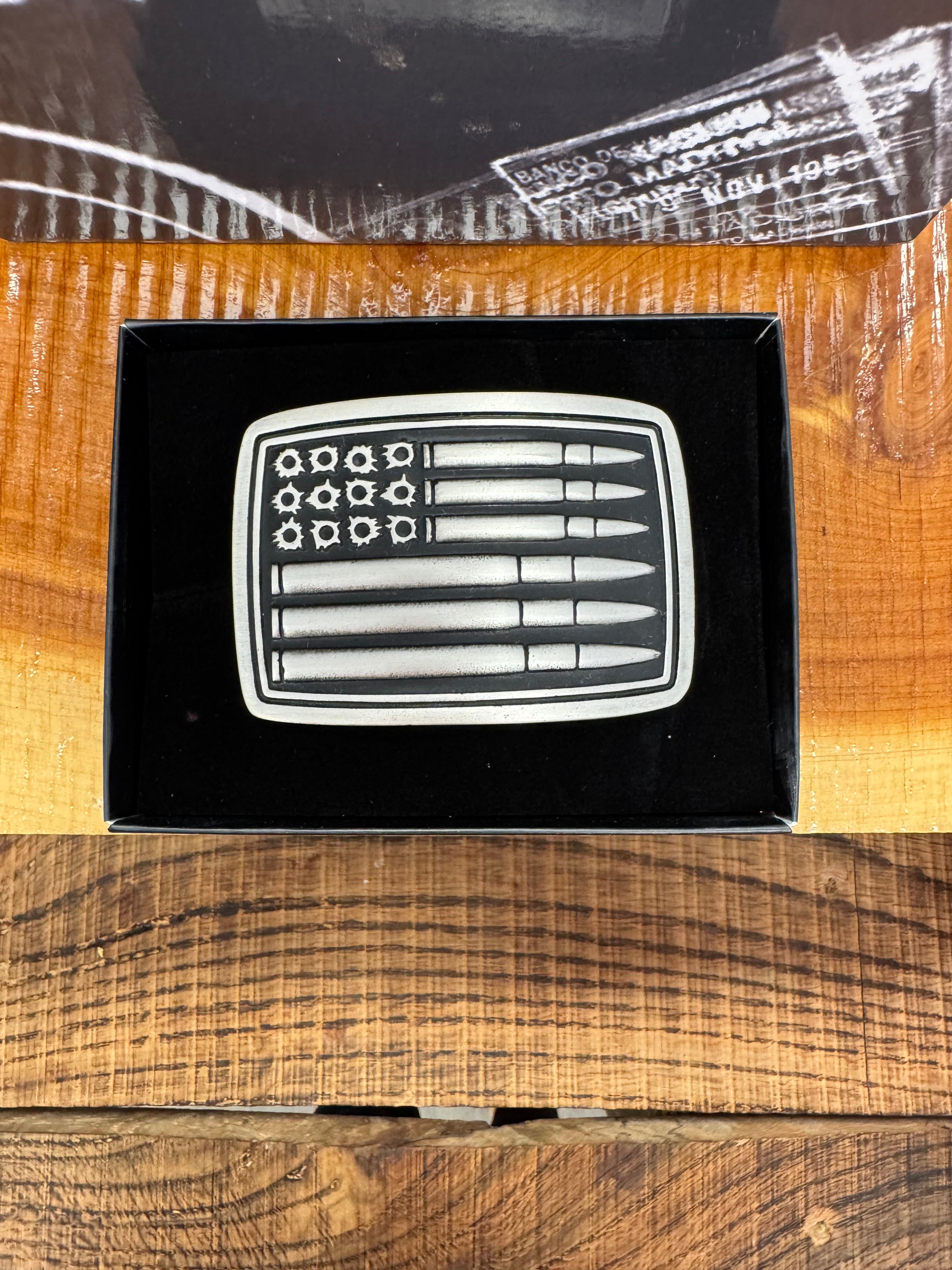 Montana Silversmith Silver Bullet Flag Attitude Buckle