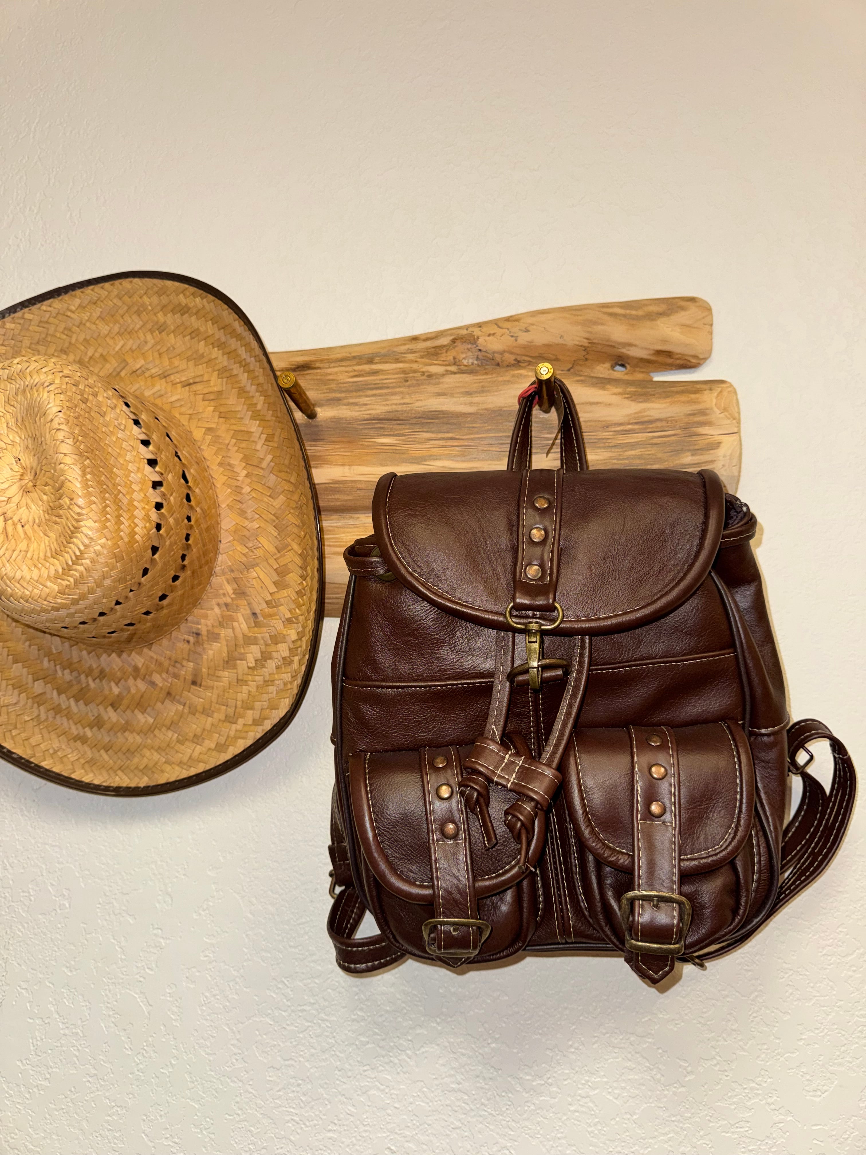 Brown Mexican Leather Backpack