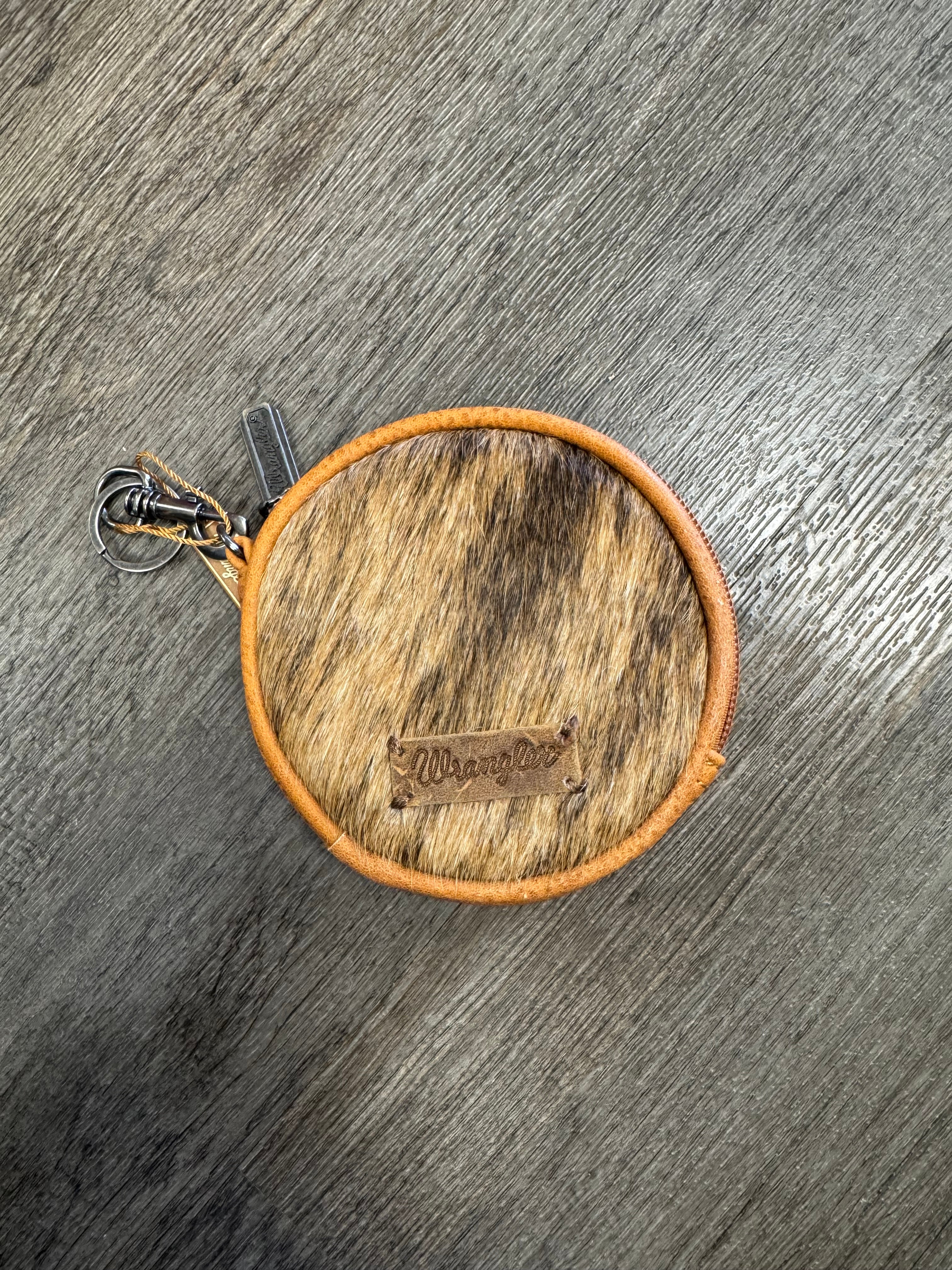 Wrangler Beige Cowhide Coin Purse