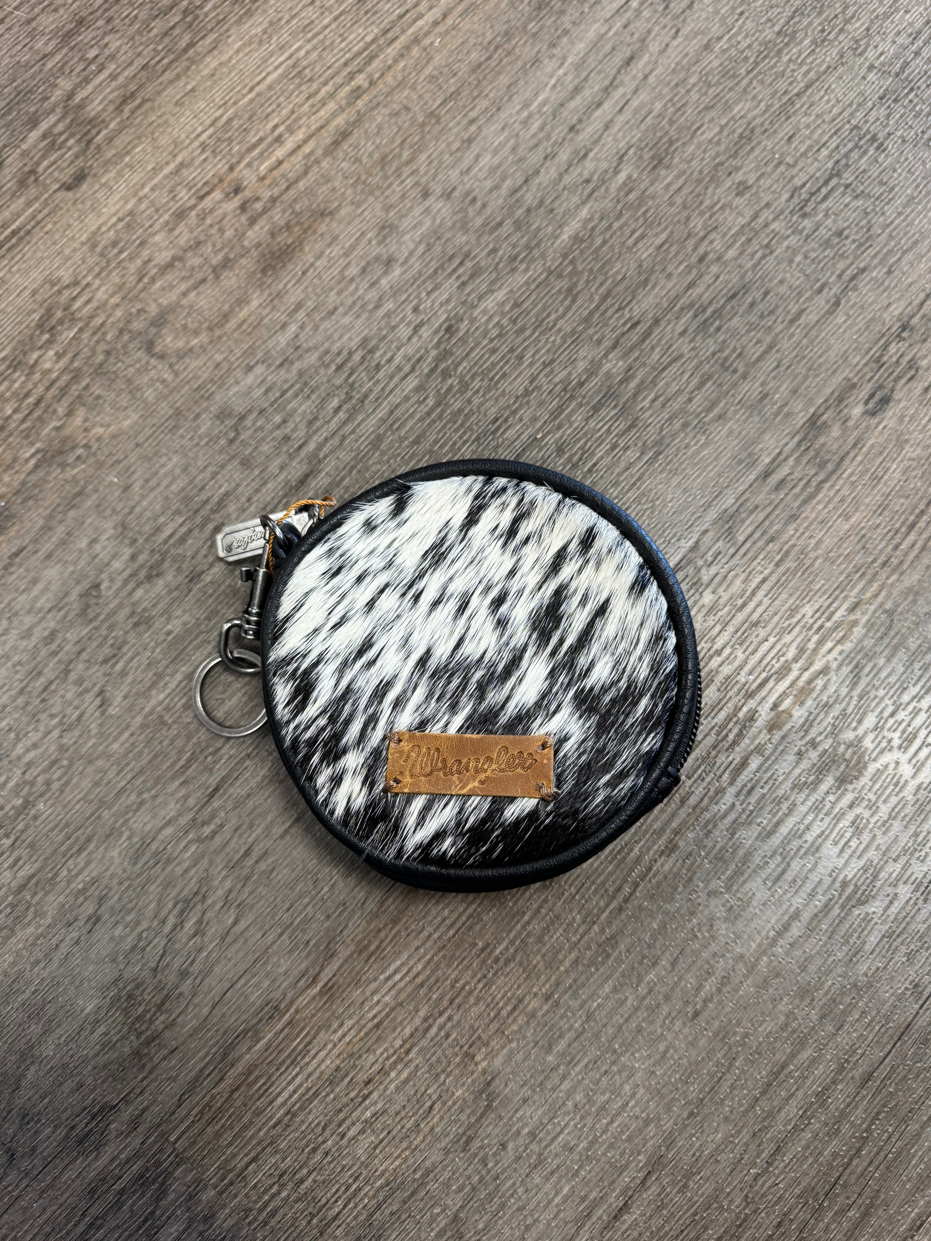 Wrangler Black Cowhide Coin Purse