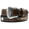 Men's Nocona Leather Belt with Inlaid Weaving