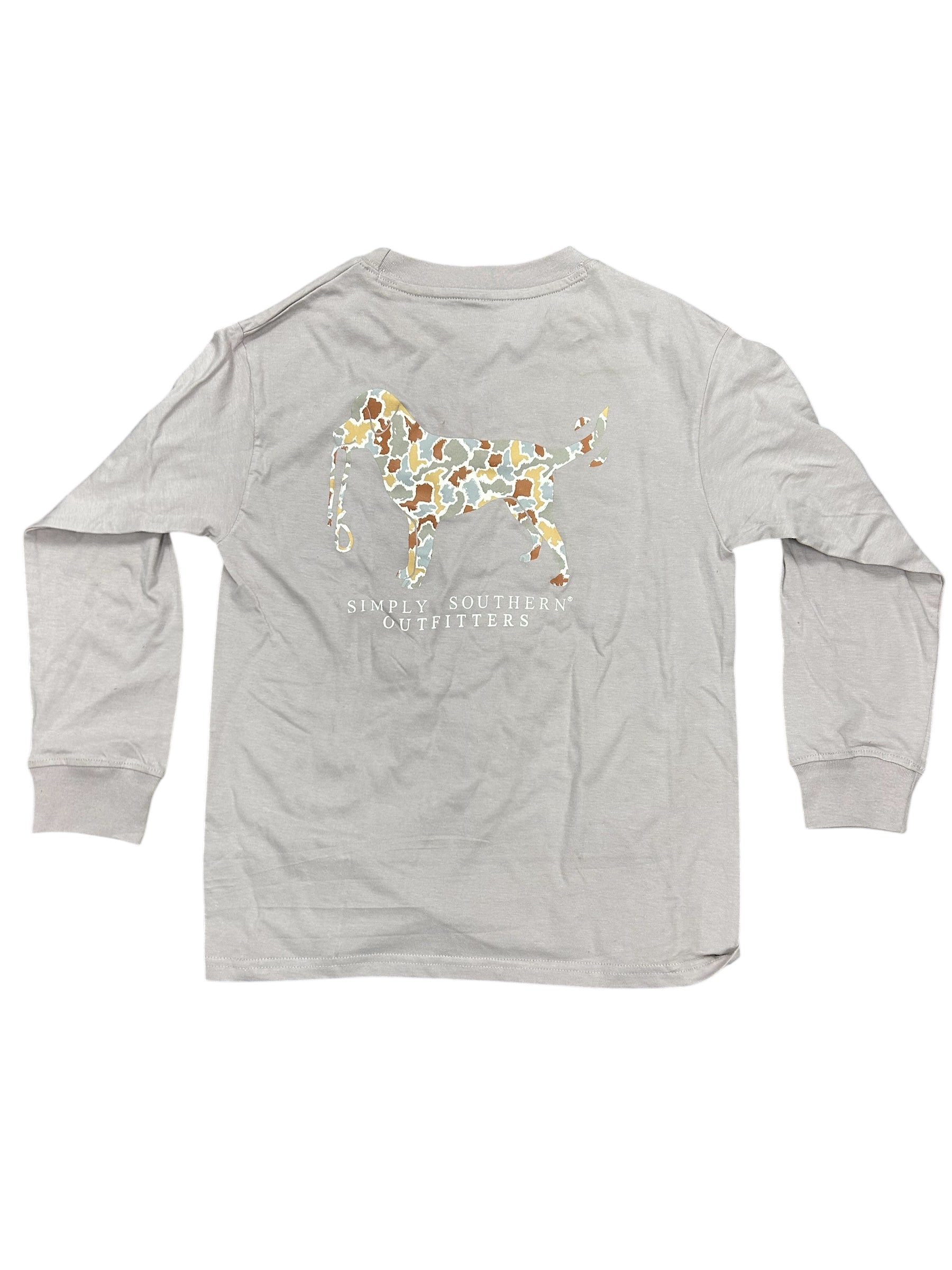 Youth Simply Southern Light Camo Dog Long Sleeve