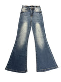 Lucky & Blessed Dark Wash High Rise Flare Jeans with Tummy Control