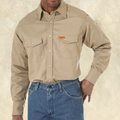 Wrangler Flame-Resistant Brown Long-Sleeve